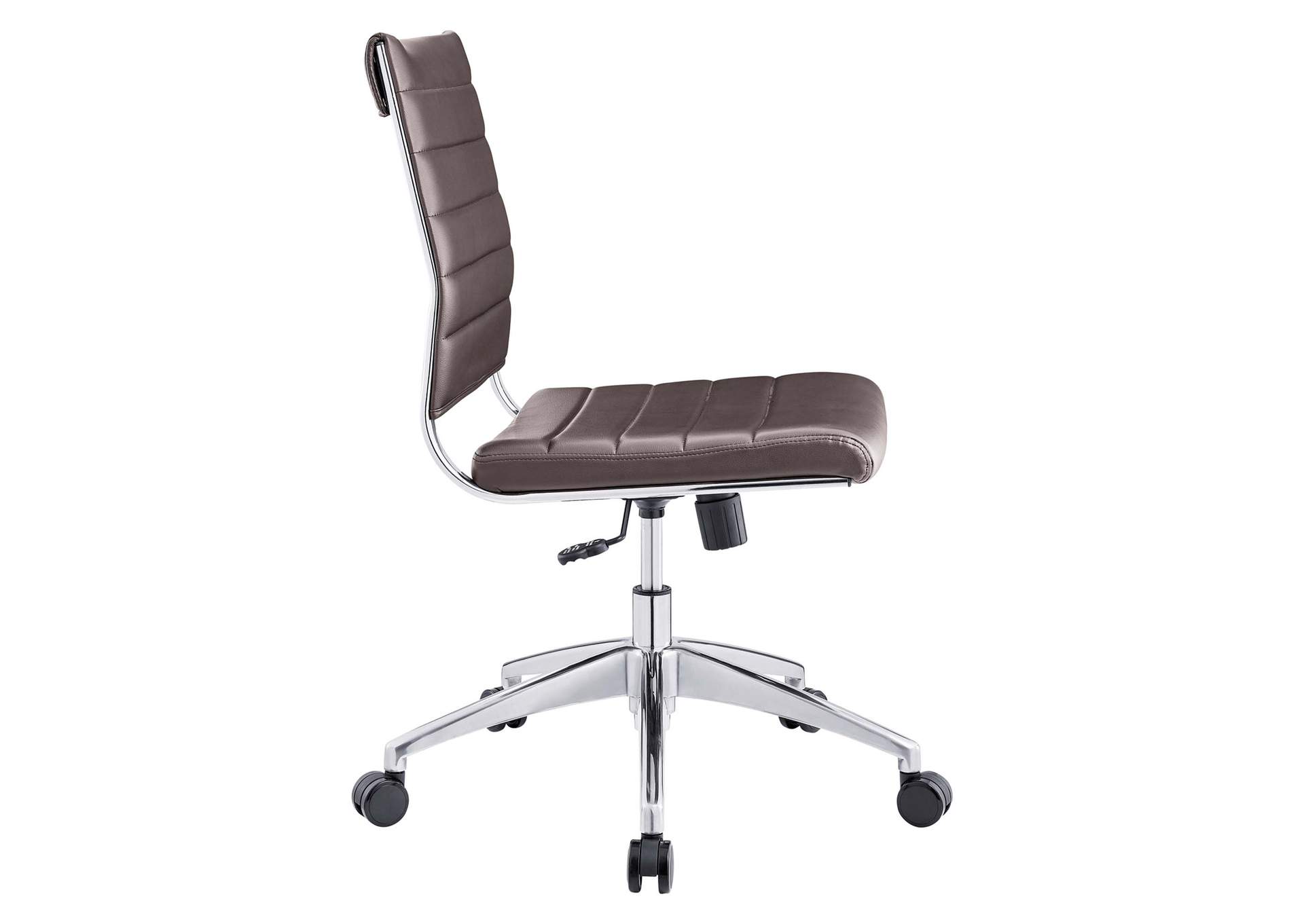 Jive Brown Armless Mid Back Office Chair,Modway