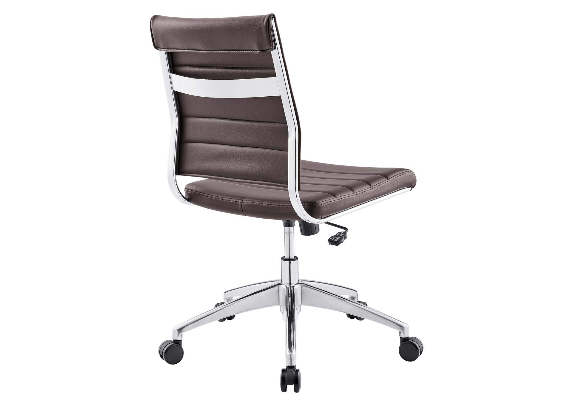Jive Brown Armless Mid Back Office Chair,Modway