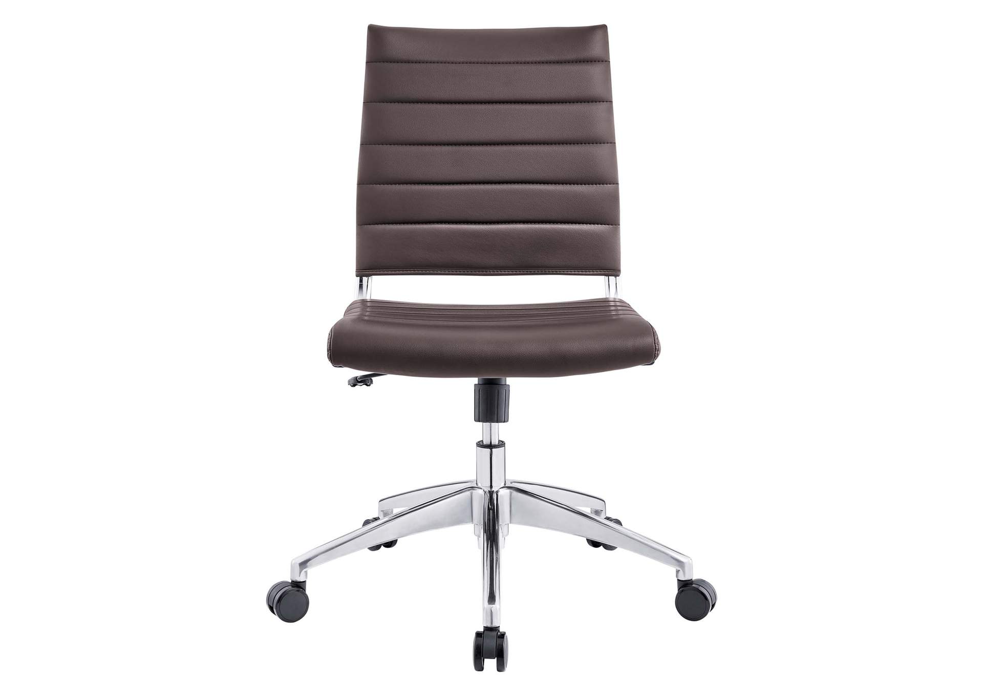 Jive Brown Armless Mid Back Office Chair,Modway