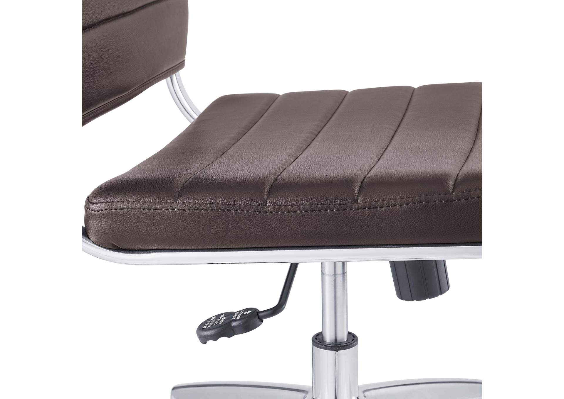 Jive Brown Armless Mid Back Office Chair,Modway