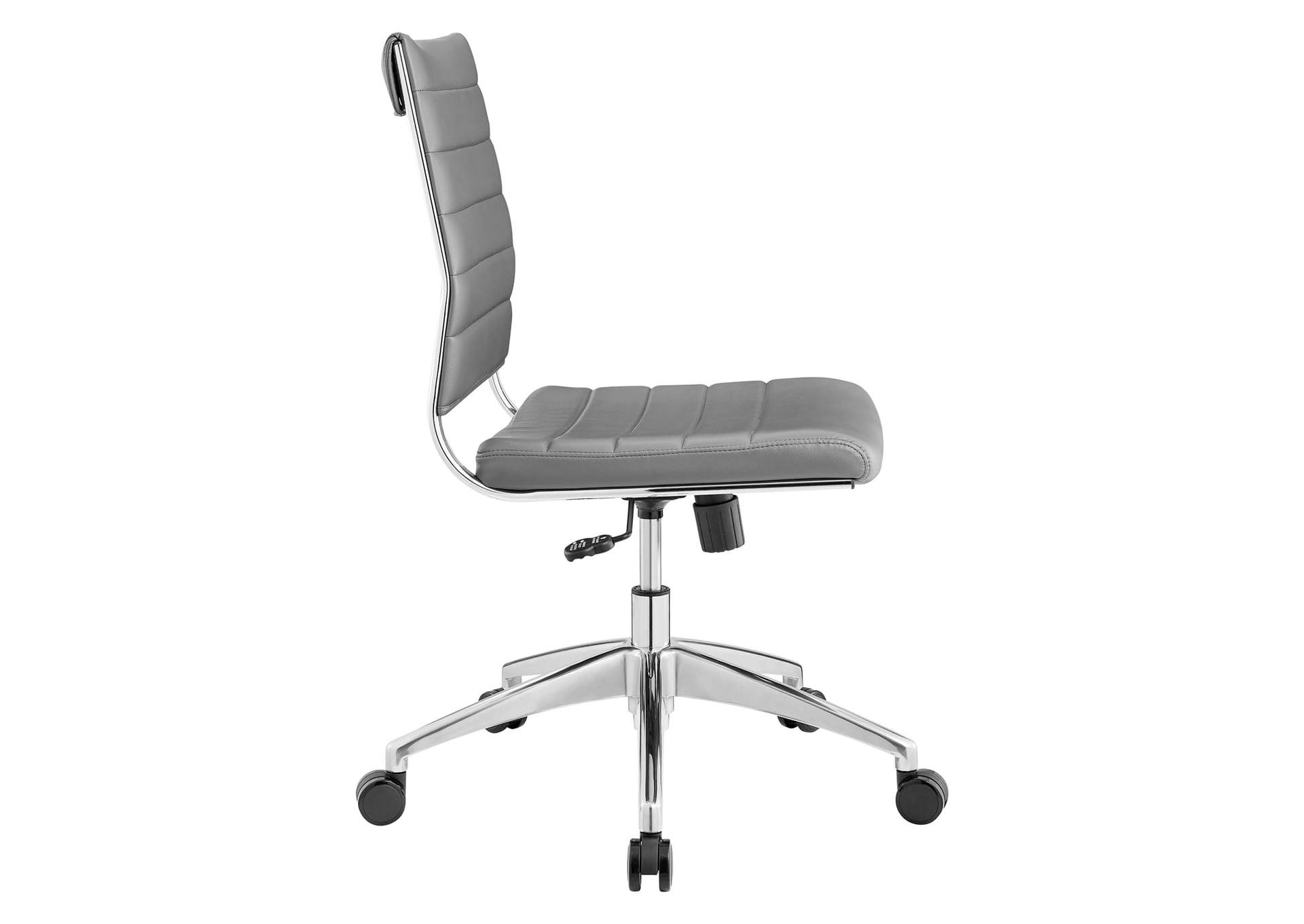 Jive Gray Armless Mid Back Office Chair,Modway