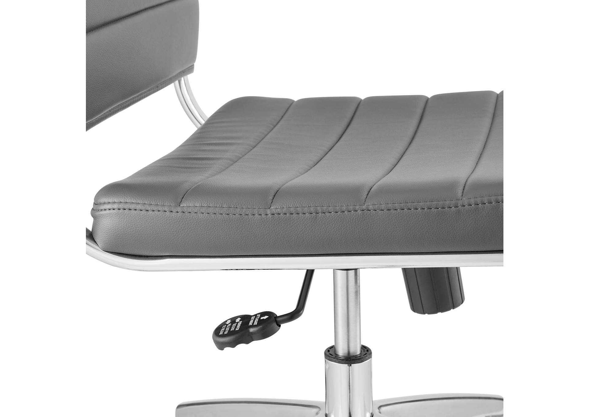 Jive Gray Armless Mid Back Office Chair,Modway