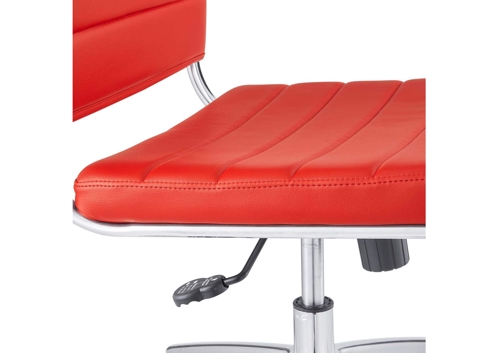 Jive Red Armless Mid Back Office Chair,Modway