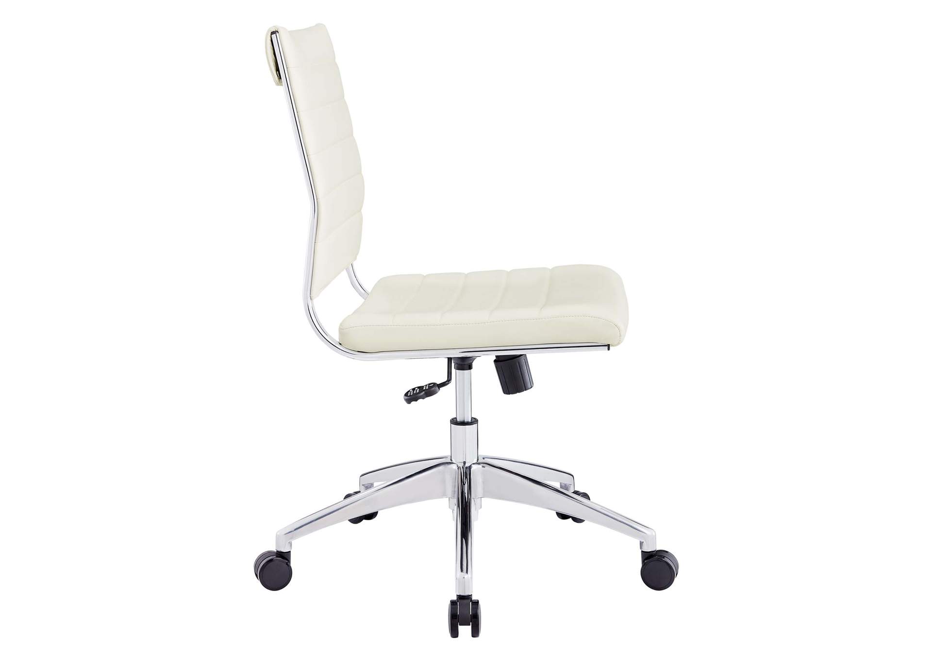 Jive White Armless Mid Back Office Chair,Modway