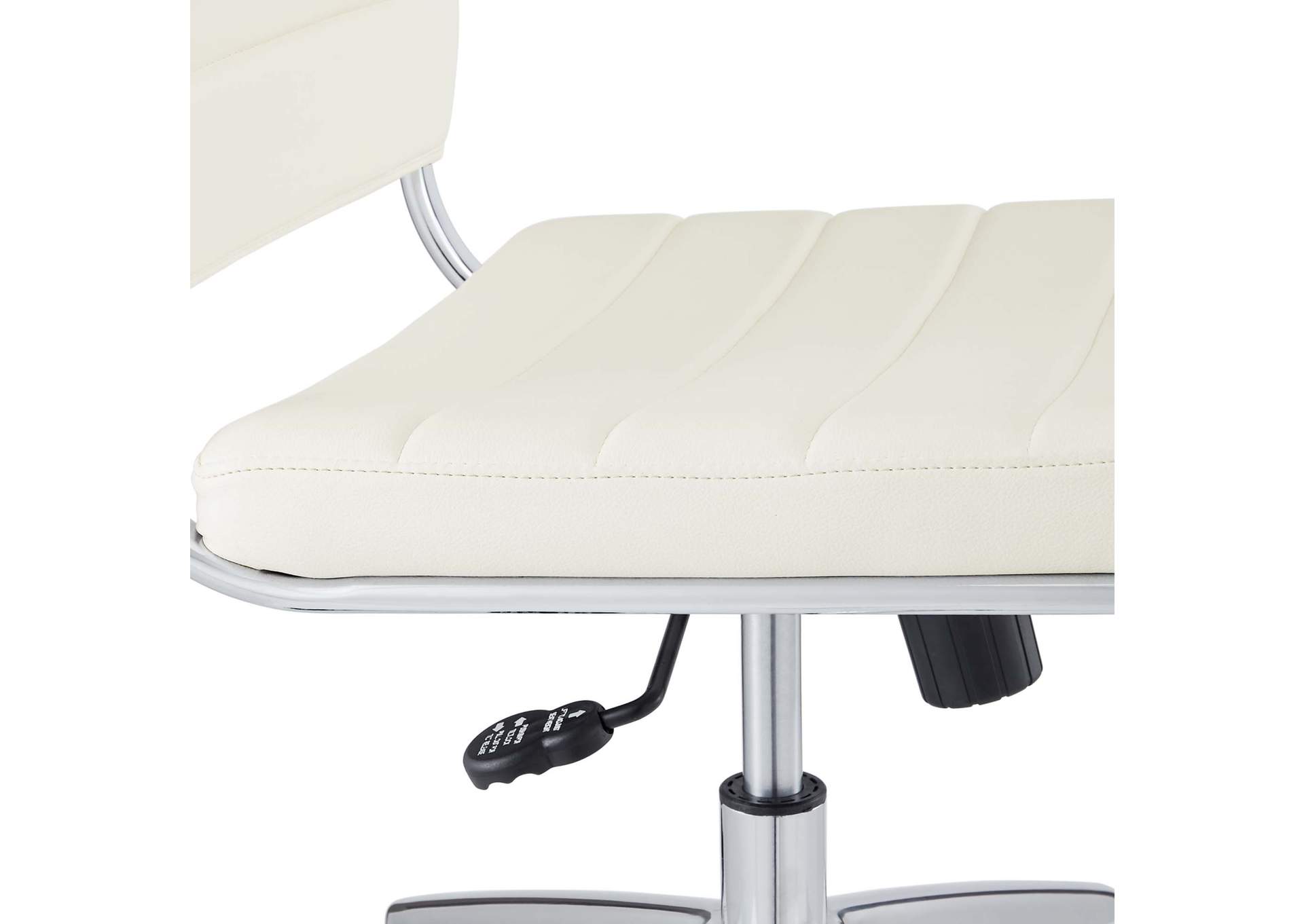 Jive White Armless Mid Back Office Chair,Modway