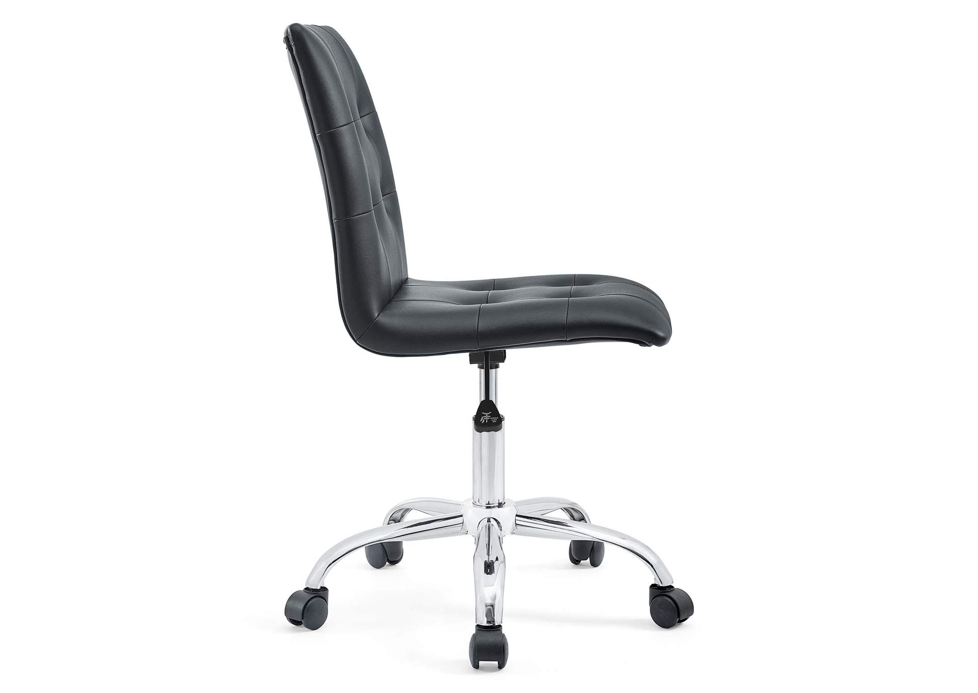 Prim Black Armless Mid Back Office Chair,Modway