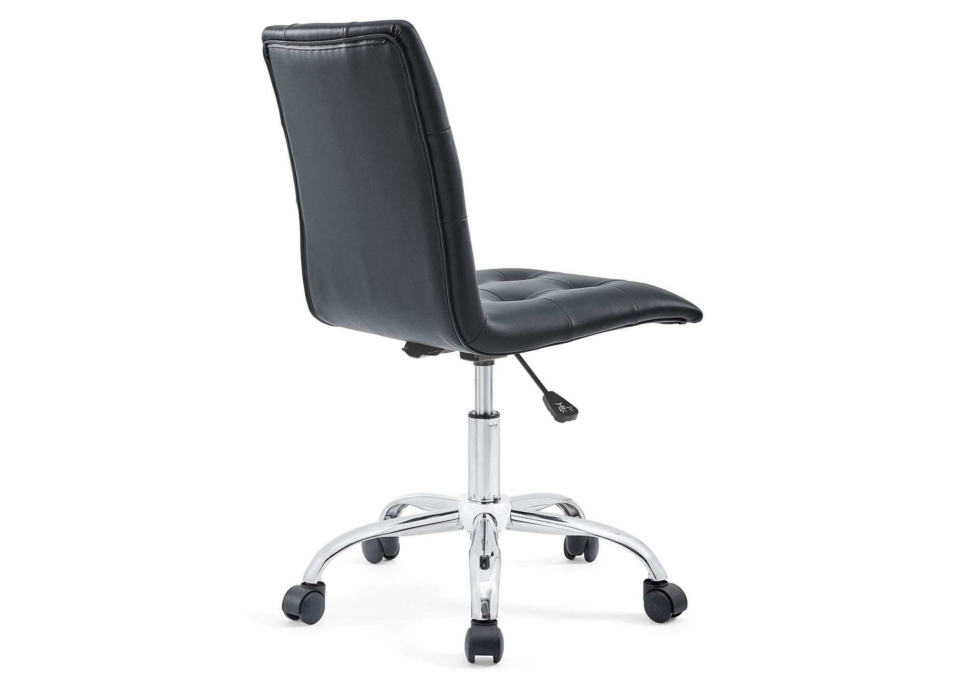 Prim Black Armless Mid Back Office Chair,Modway