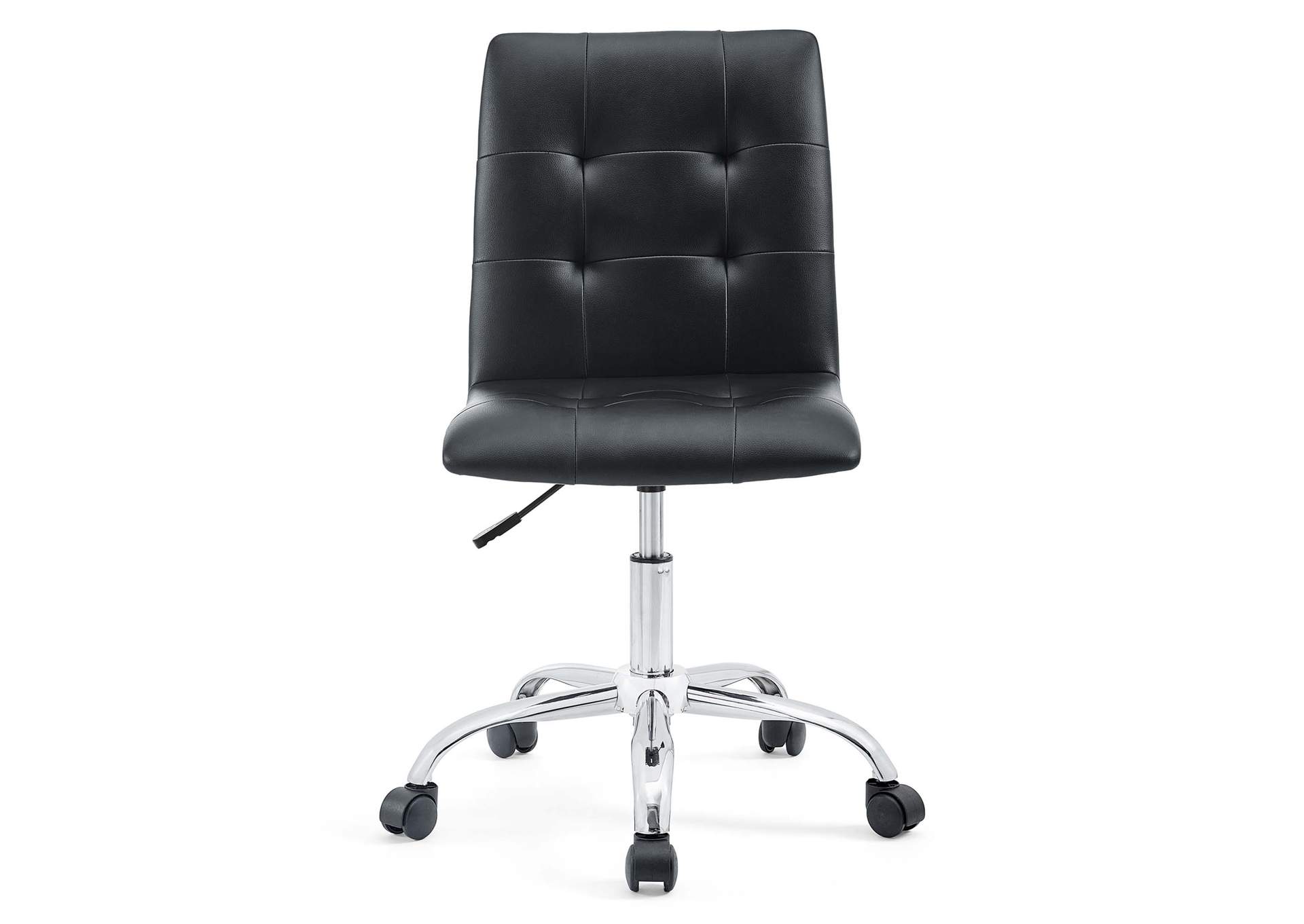 Prim Black Armless Mid Back Office Chair,Modway