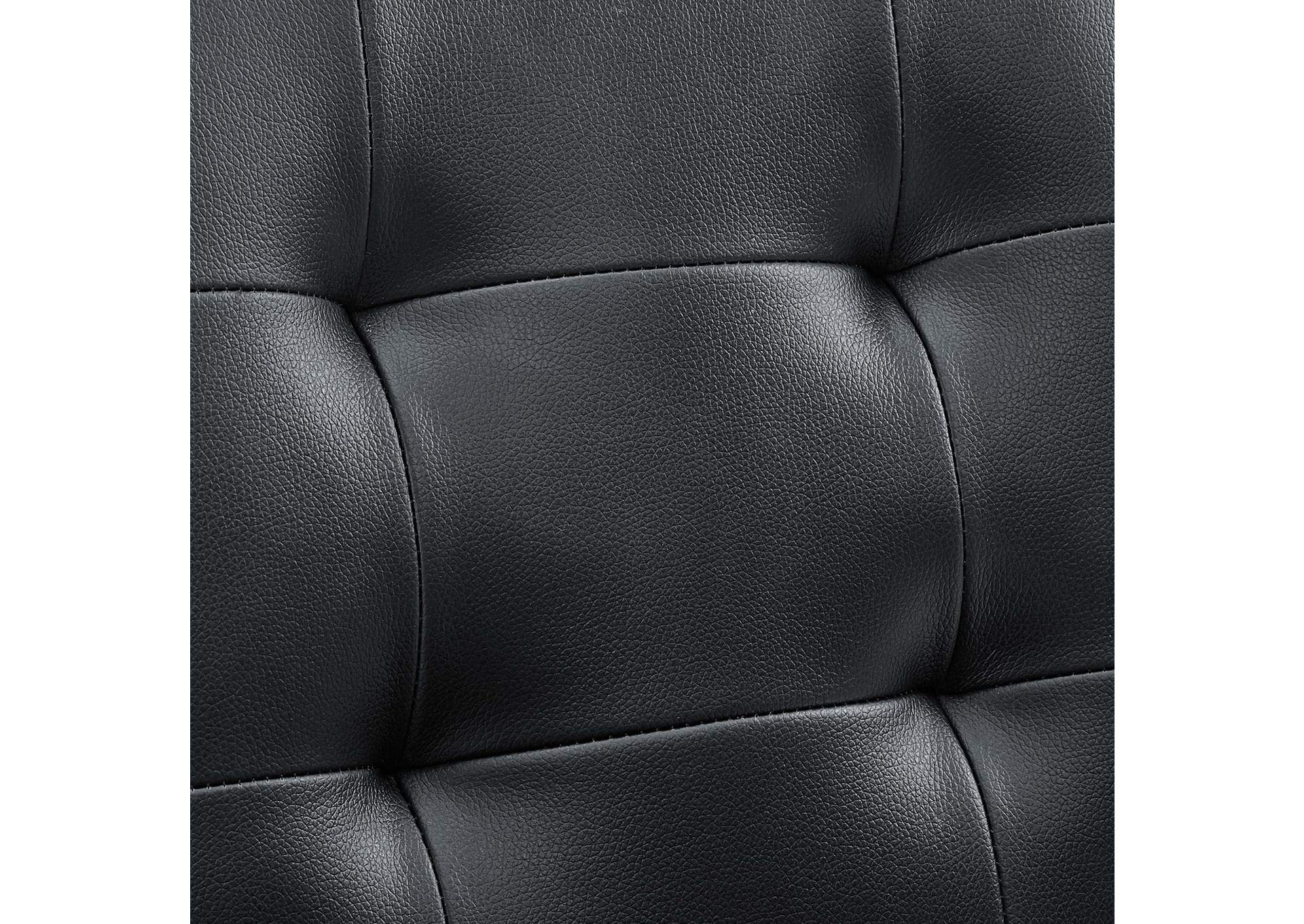 Prim Black Armless Mid Back Office Chair,Modway