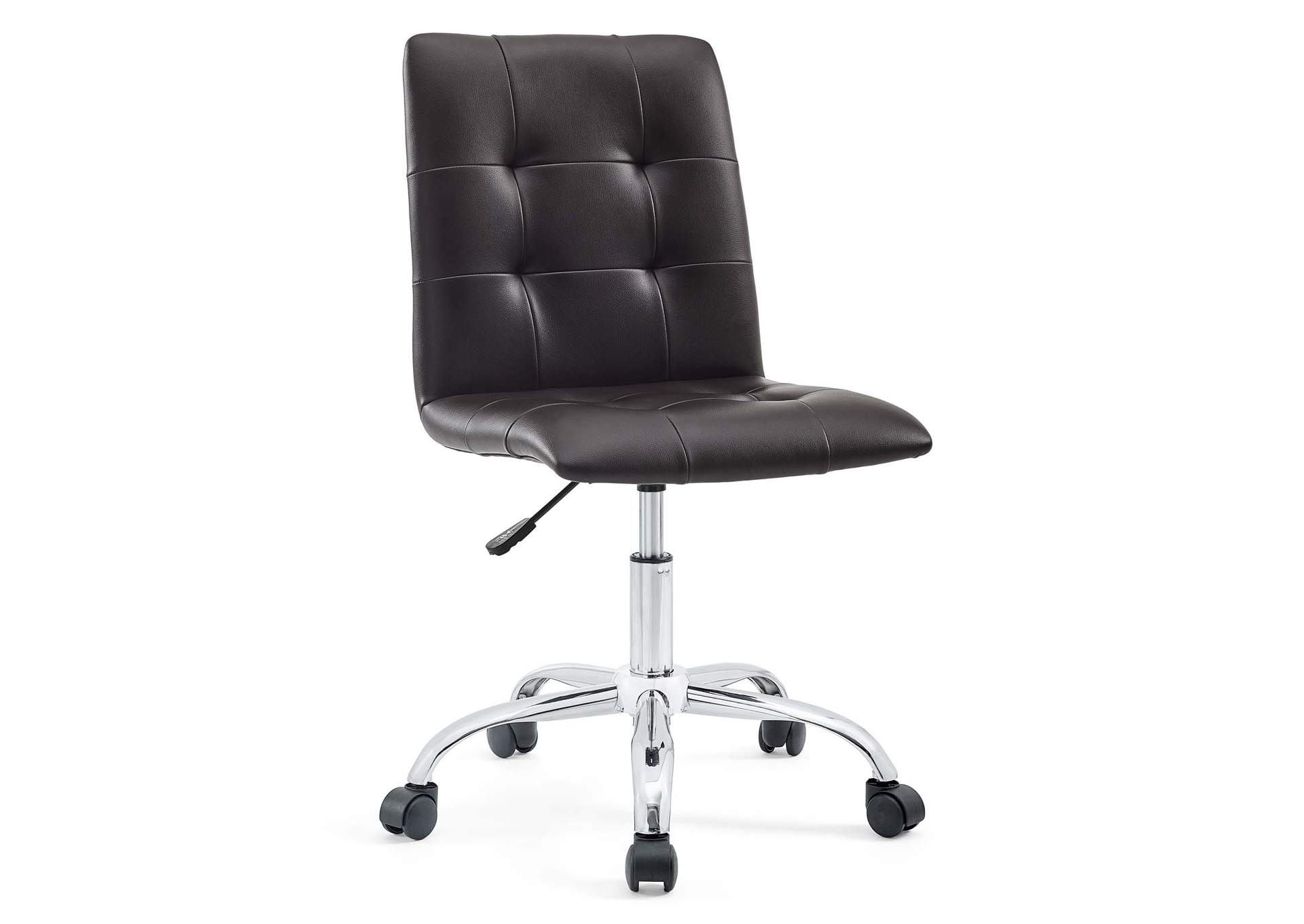 Prim Brown Armless Mid Back Office Chair,Modway