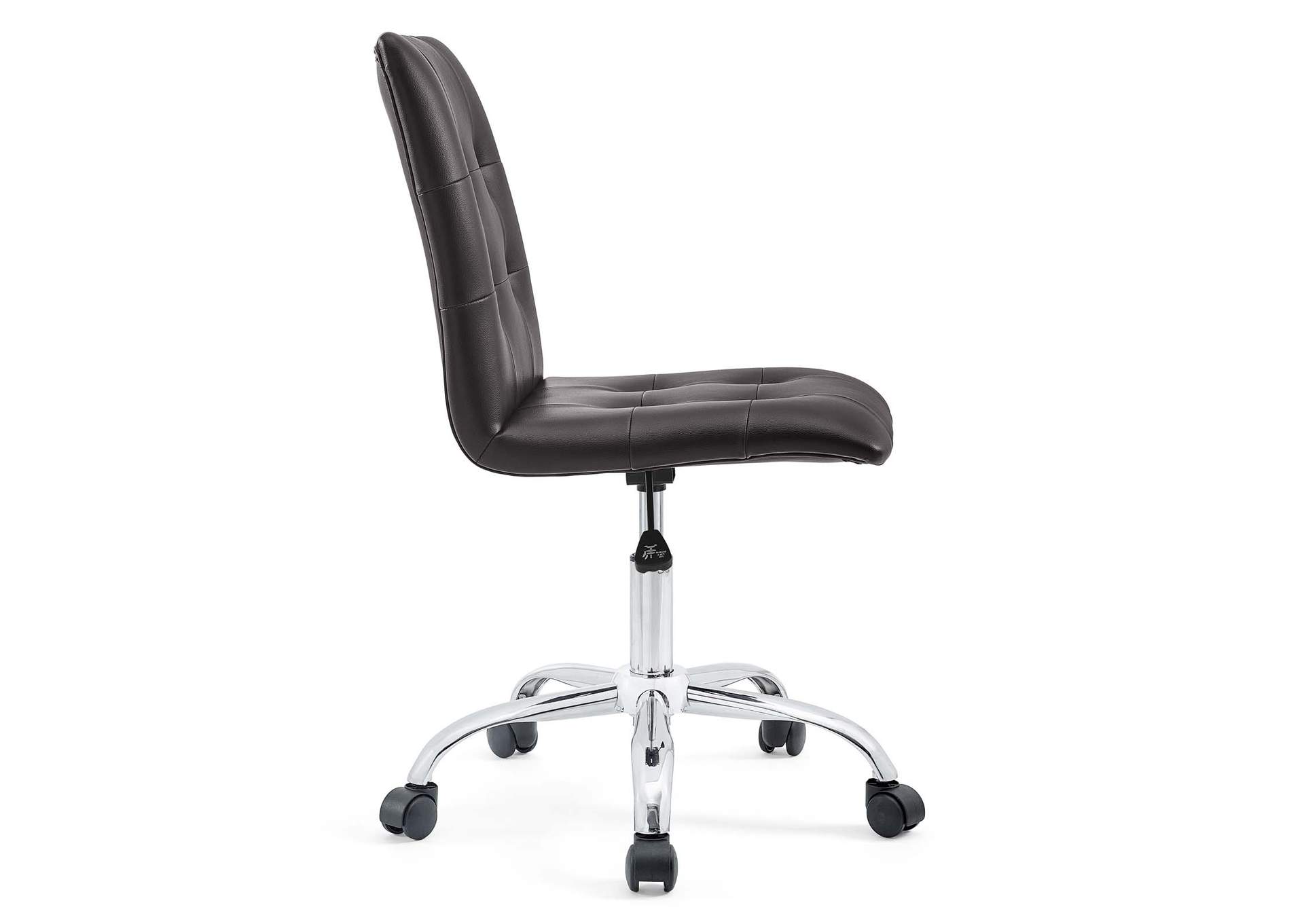 Prim Brown Armless Mid Back Office Chair,Modway