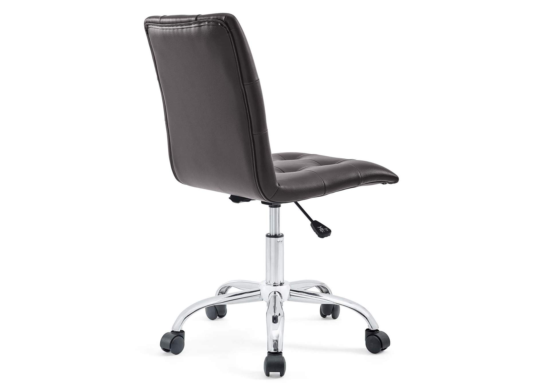 Prim Brown Armless Mid Back Office Chair,Modway