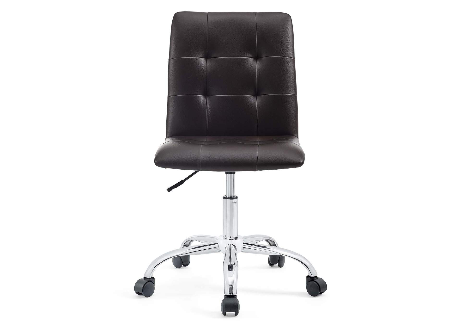 Prim Brown Armless Mid Back Office Chair,Modway