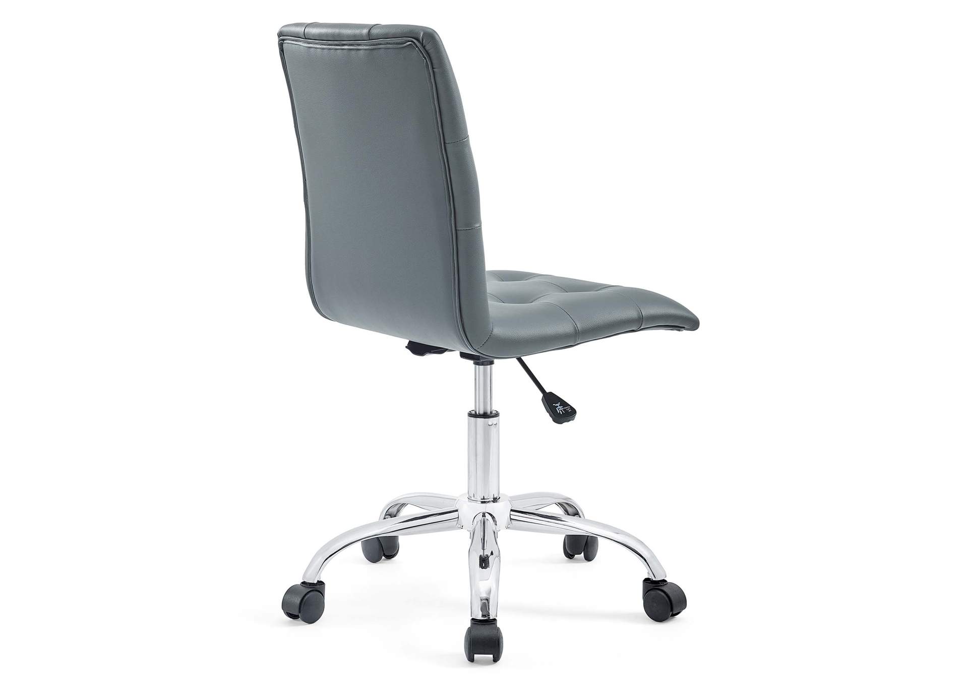 Prim Gray Armless Mid Back Office Chair,Modway