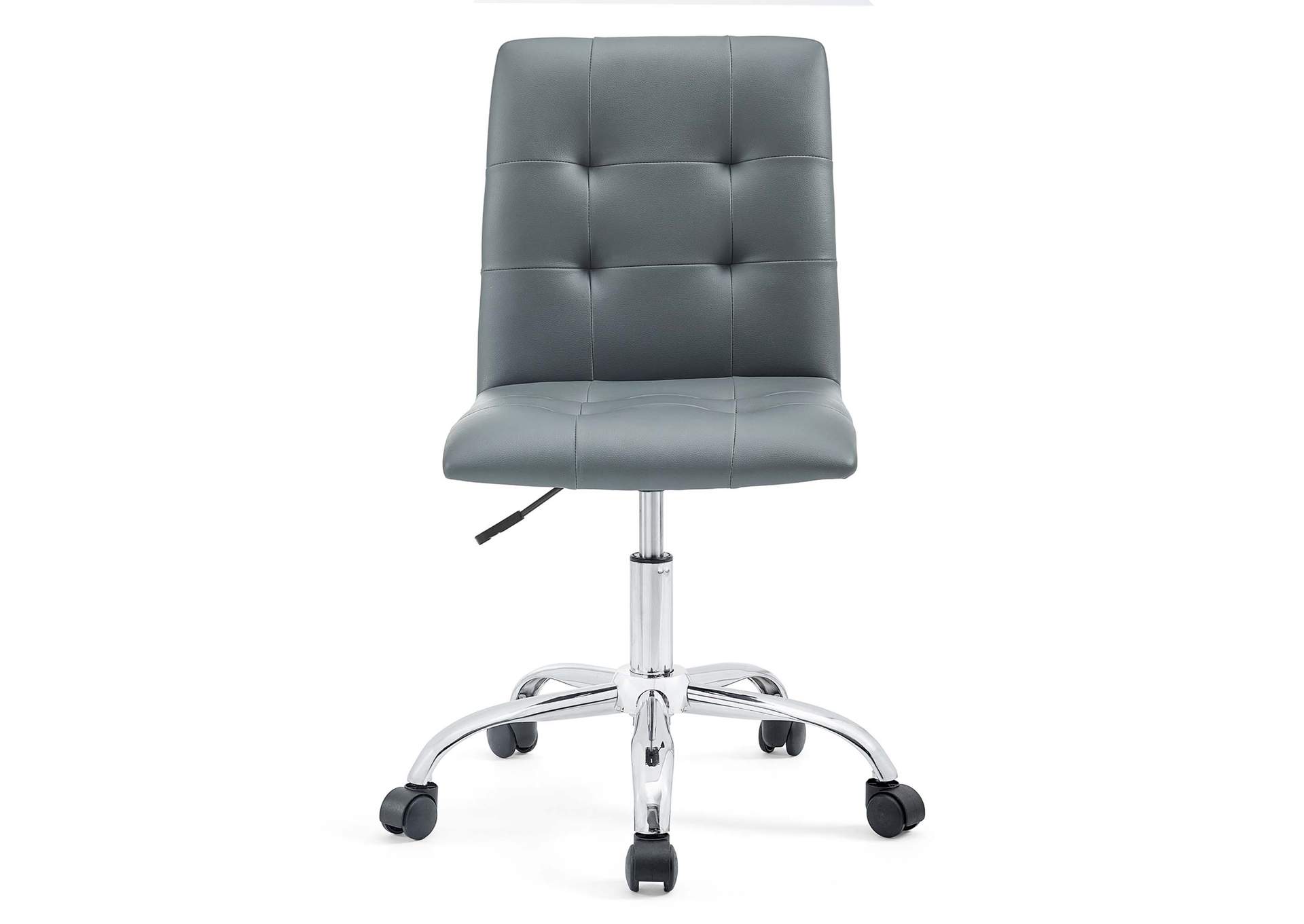 Prim Gray Armless Mid Back Office Chair,Modway