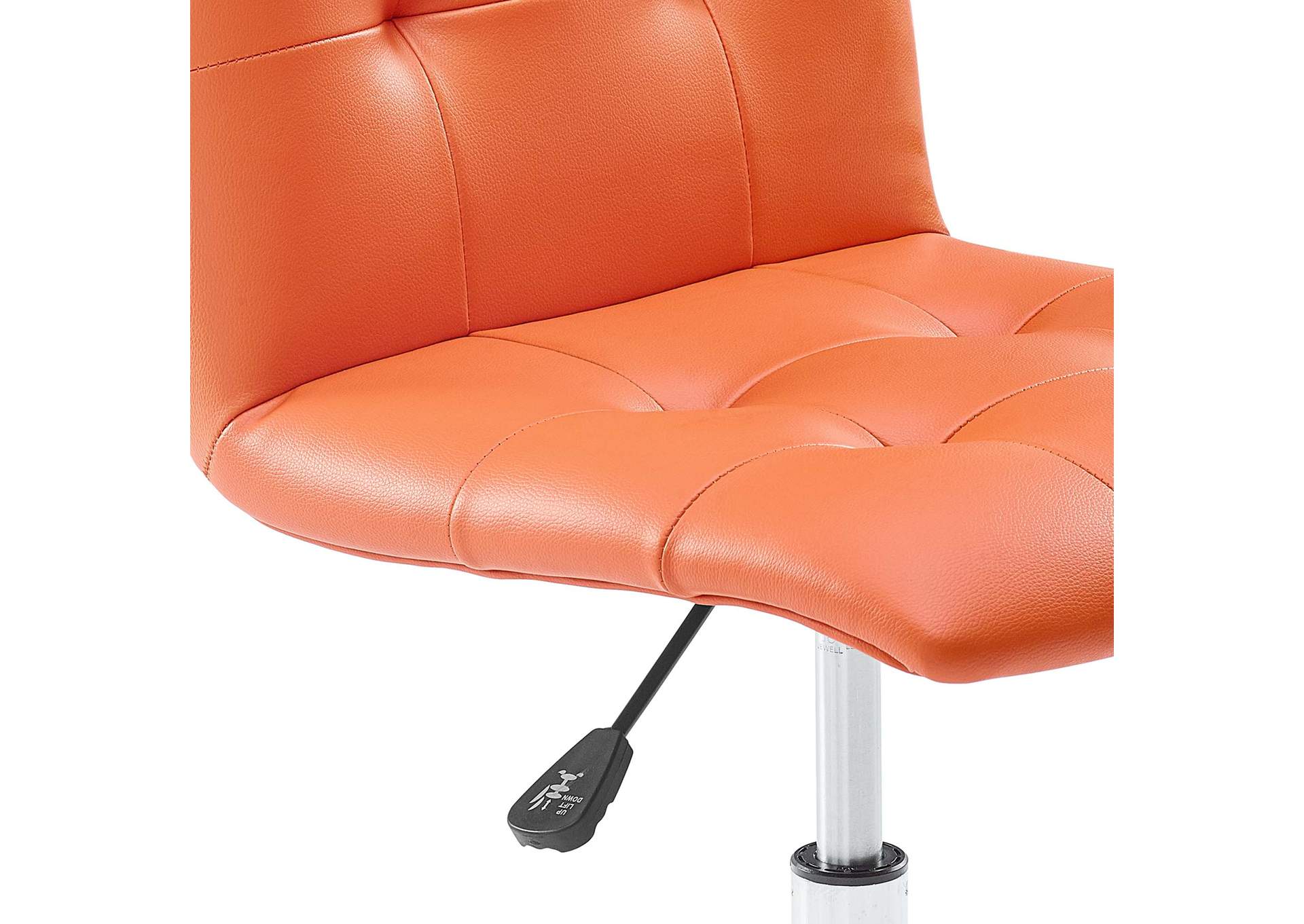 Prim Orange Armless Mid Back Office Chair,Modway