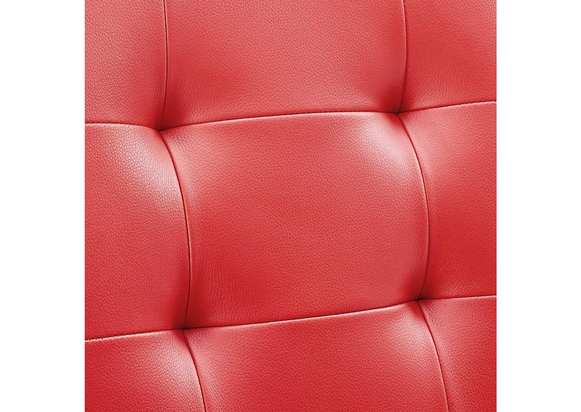 Prim Red Armless Mid Back Office Chair,Modway