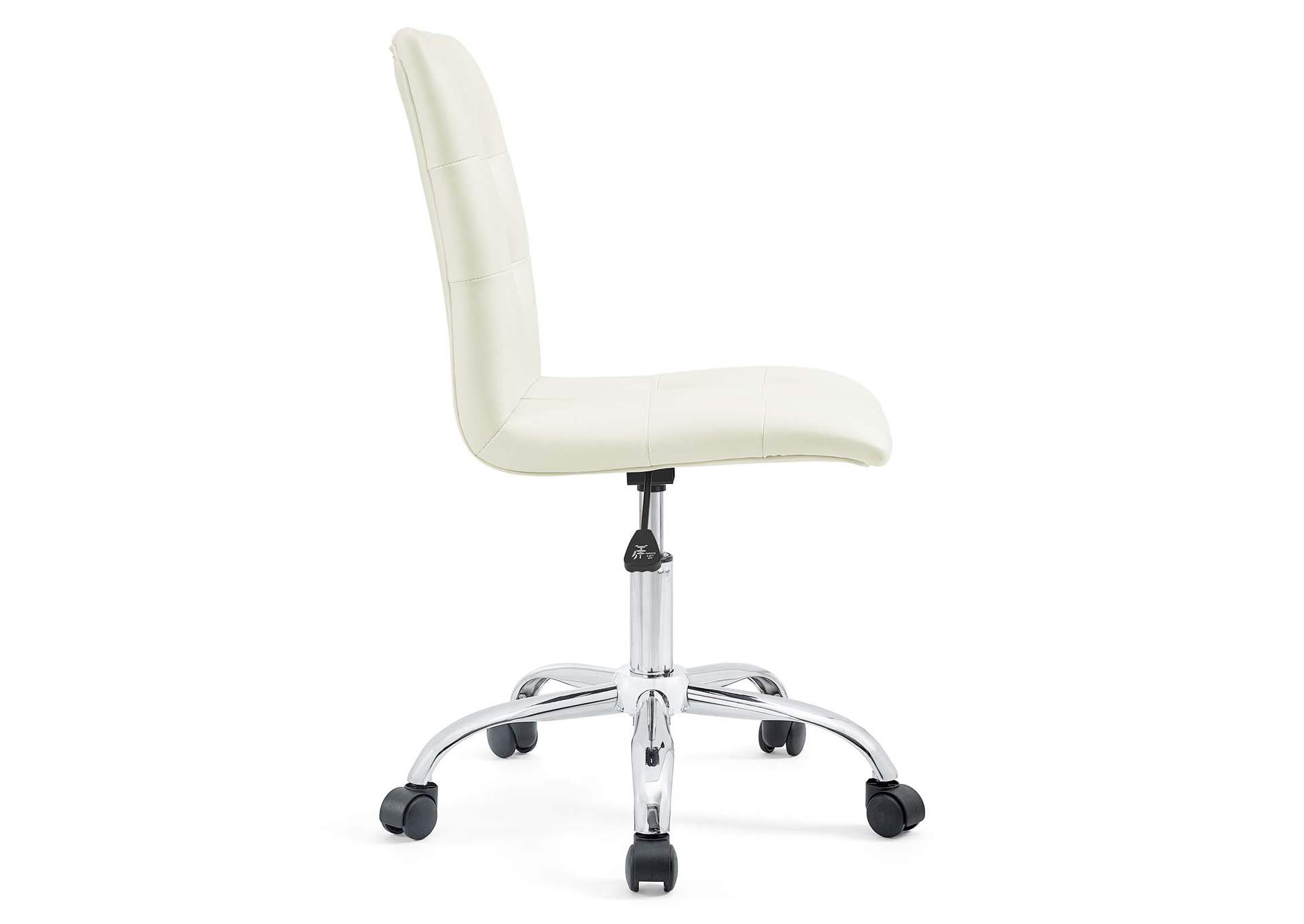 Prim White Armless Mid Back Office Chair,Modway