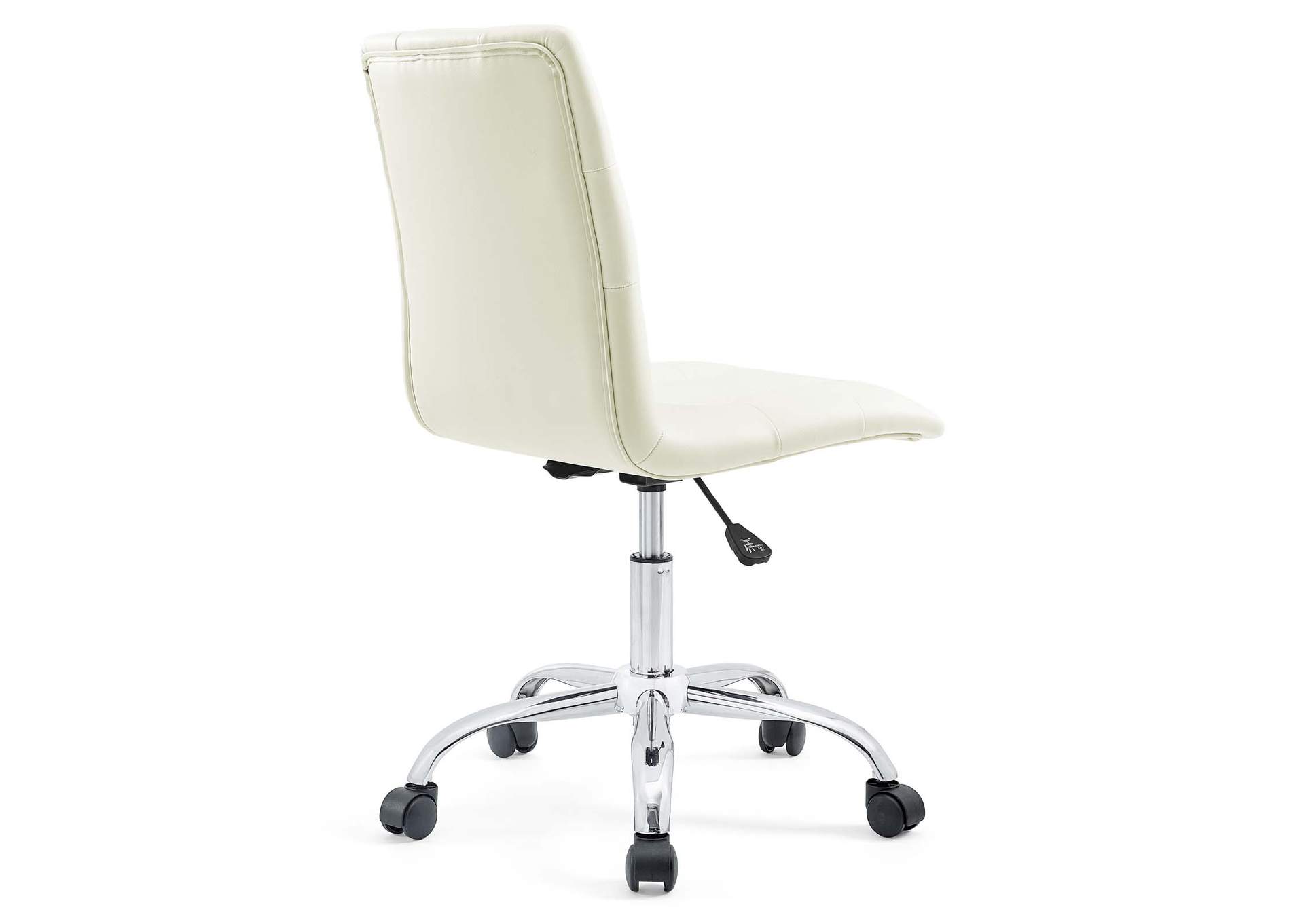 Prim White Armless Mid Back Office Chair,Modway