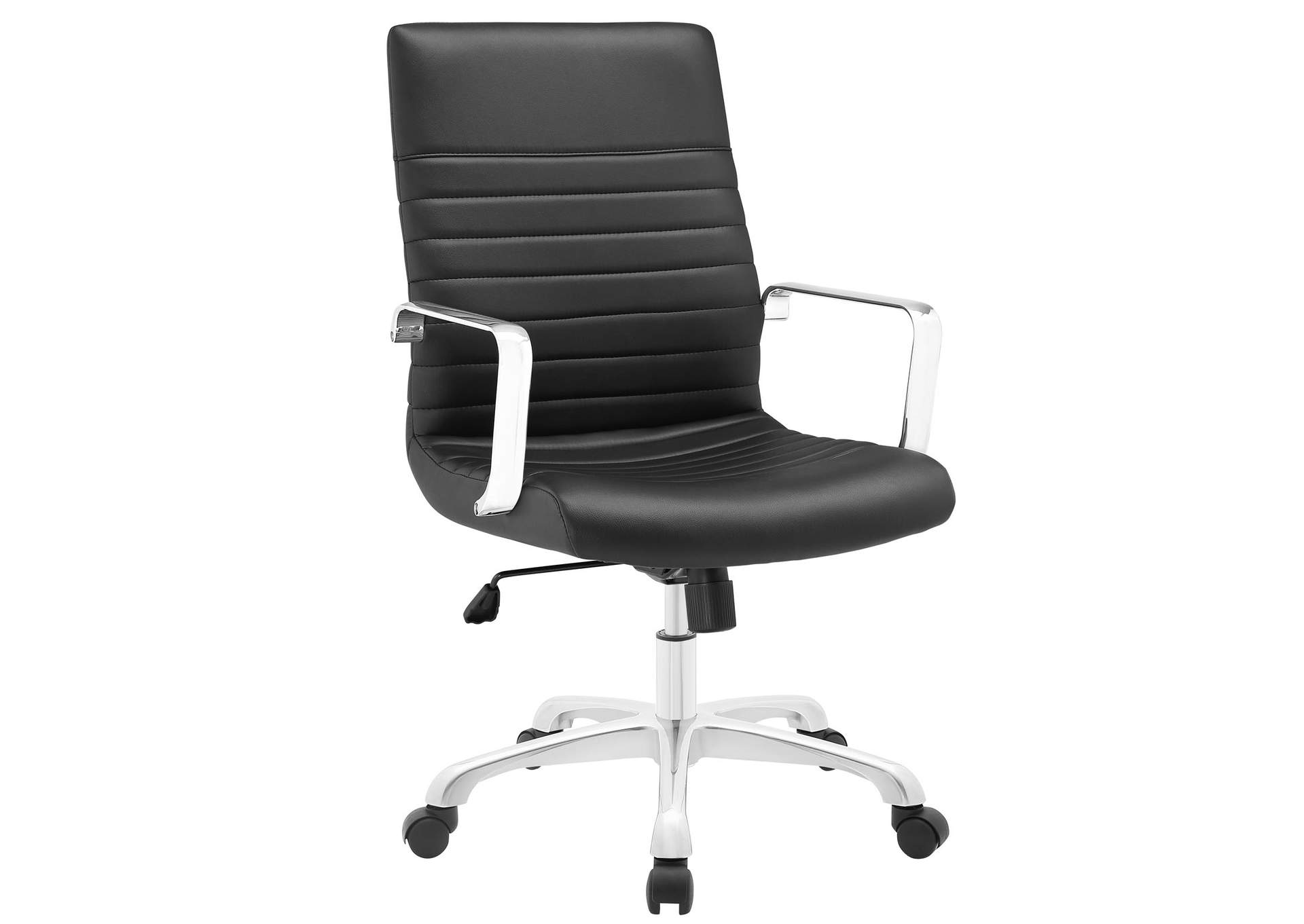 Black Finesse Mid Back Office Chair,Modway