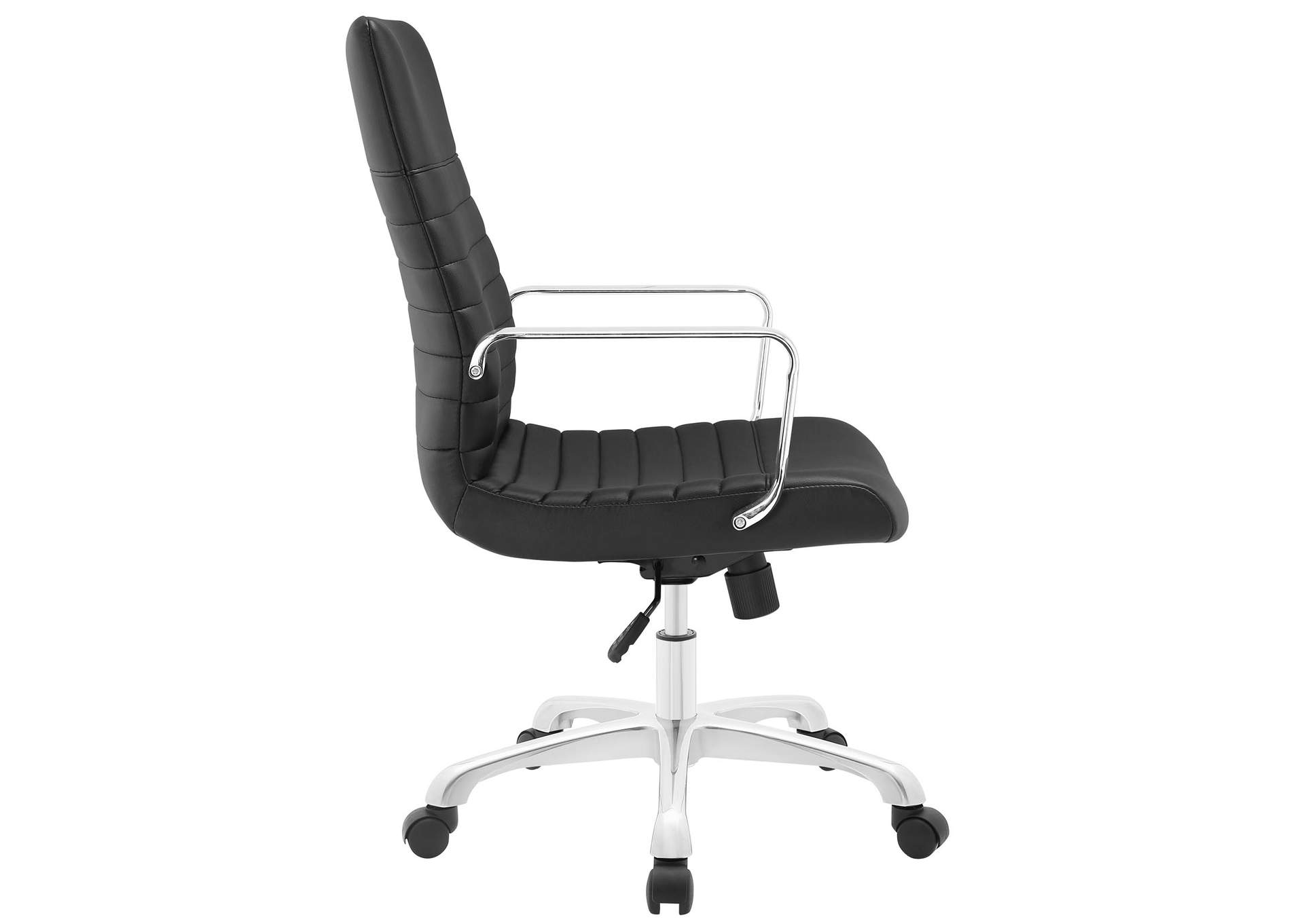 Black Finesse Mid Back Office Chair,Modway