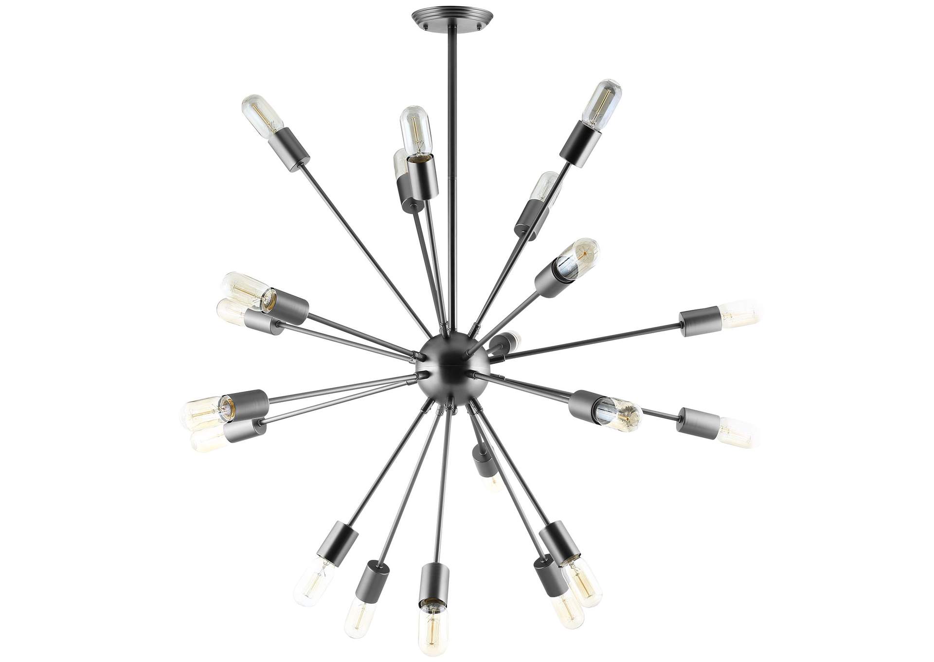 Gray Beam Stainless Steel Chandelier,Modway