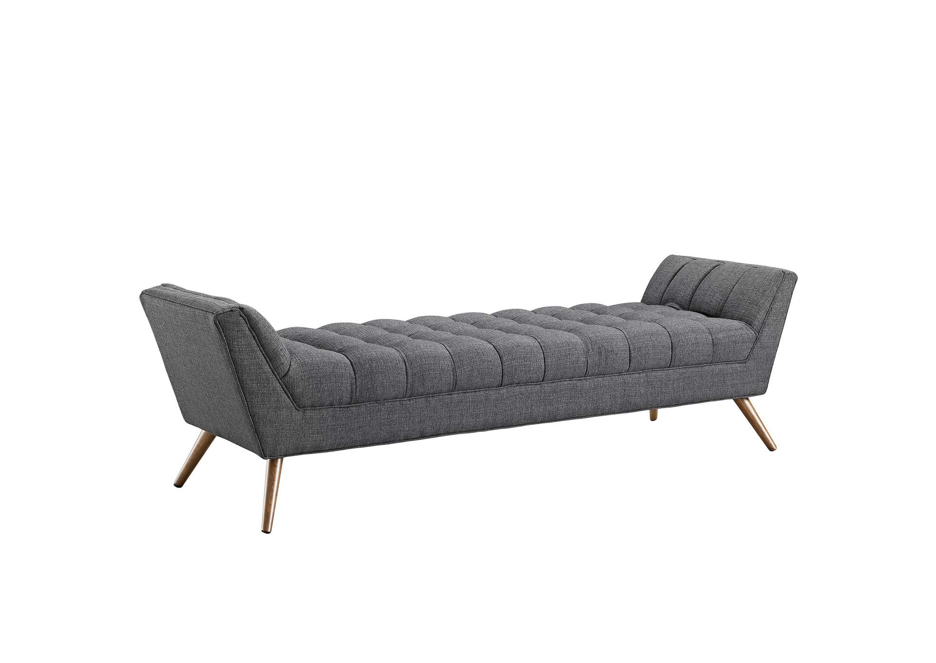 Gray Response Upholstered Fabric Bench,Modway