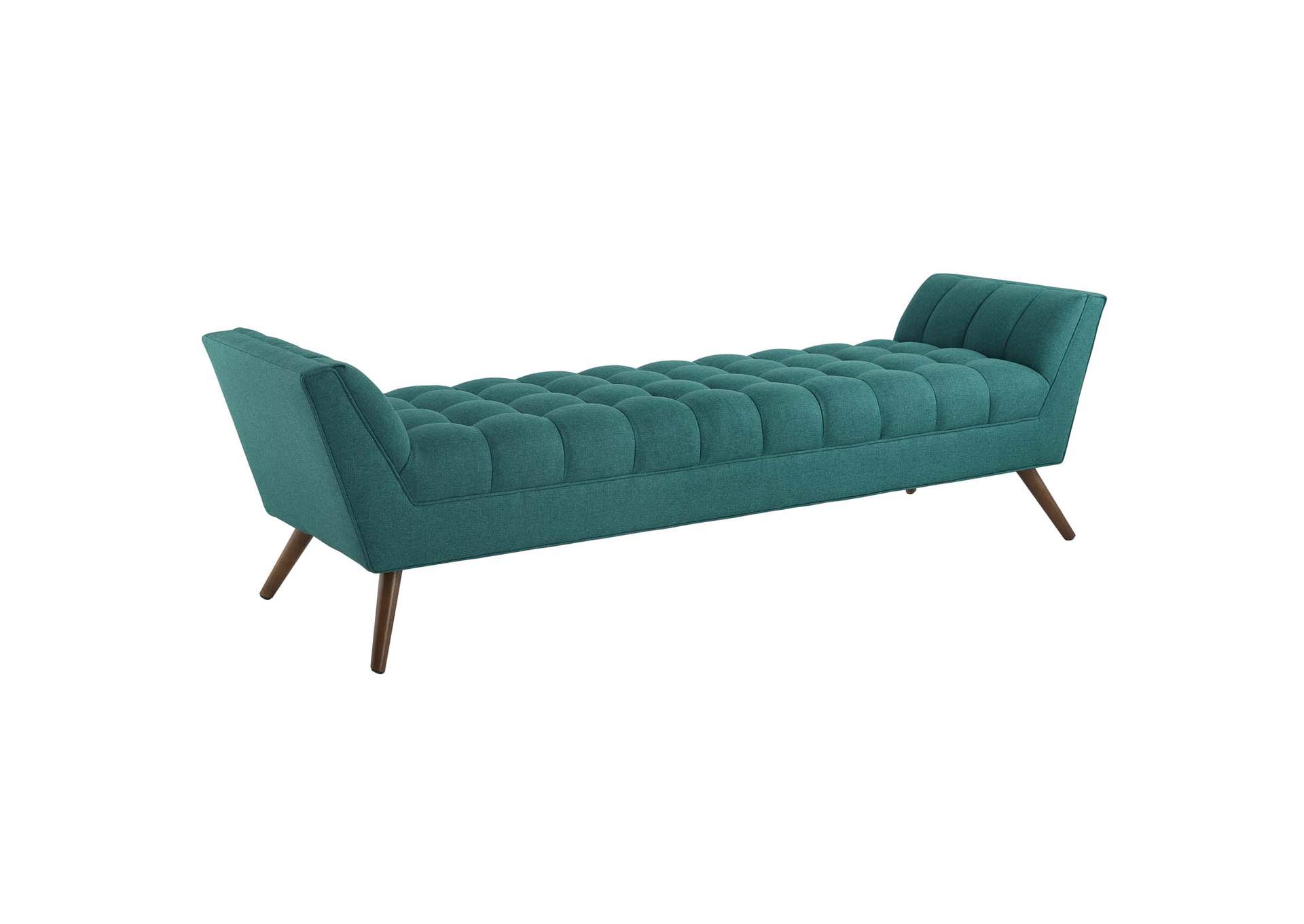 Teal Response Upholstered Fabric Bench,Modway