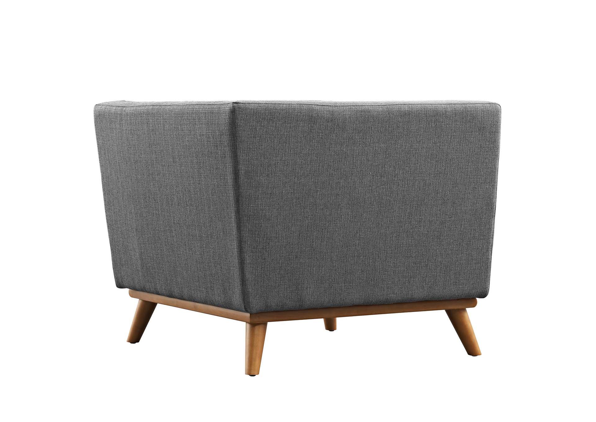 Gray Engage Upholstered Fabric Corner Chair,Modway