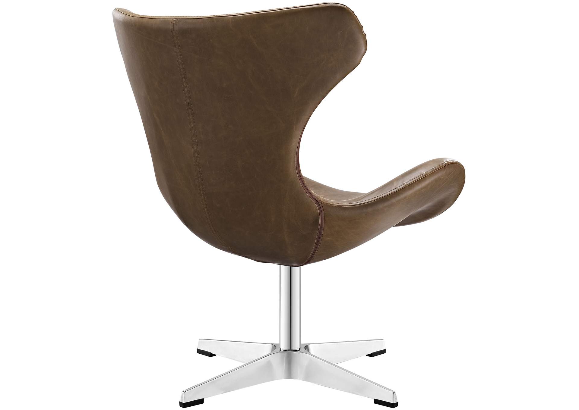 Brown Helm Lounge Chair,Modway