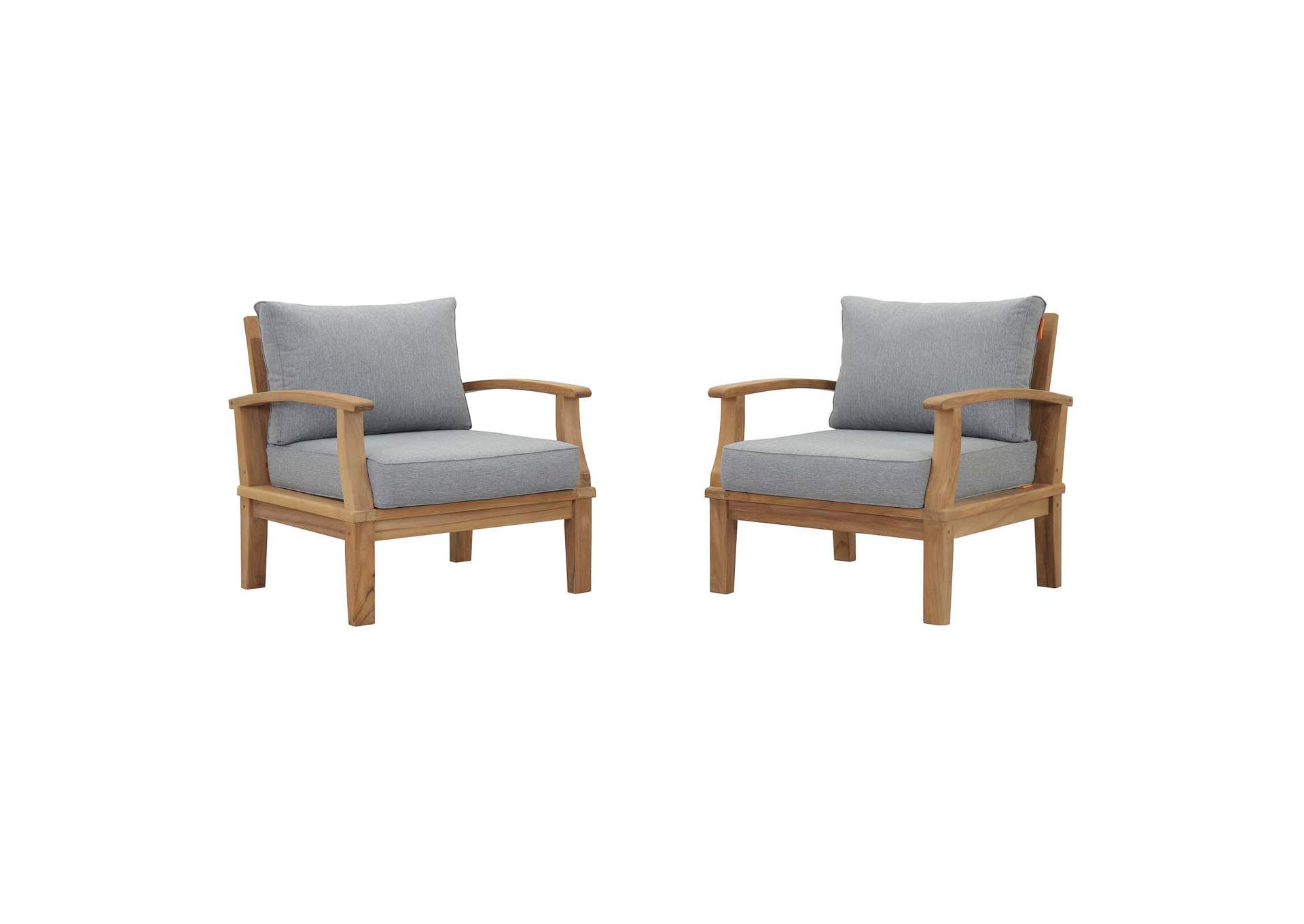 Natural Gray Marina 2 Piece Outdoor Patio Teak Set,Modway