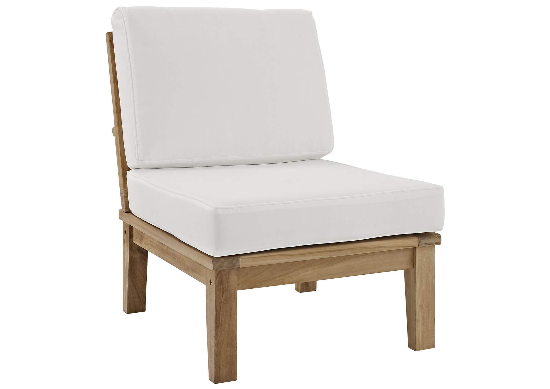 Marina Natural White 3 Piece Outdoor Patio Teak Set,Modway