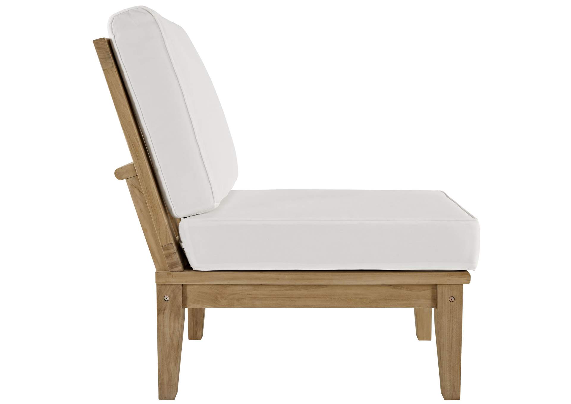 Marina Natural White 3 Piece Outdoor Patio Teak Set,Modway