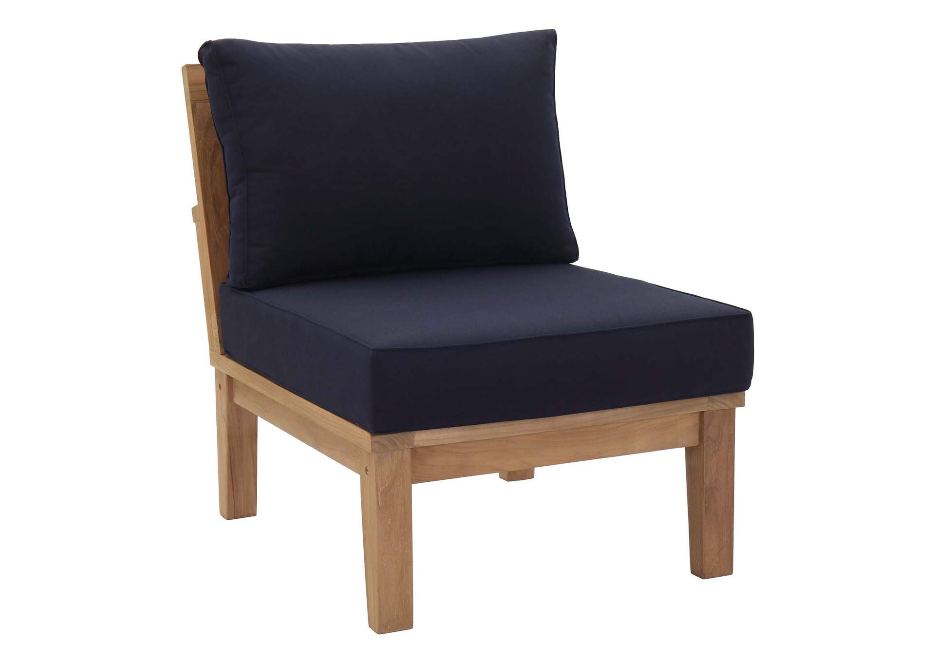 Marina Natural Navy 2 Piece Outdoor Patio Teak Set,Modway