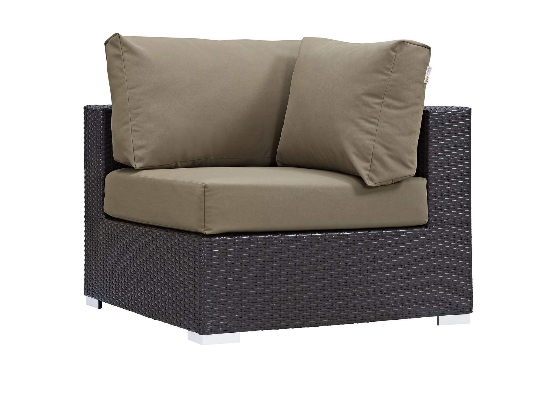 Espresso Mocha Convene Outdoor Patio Corner,Modway