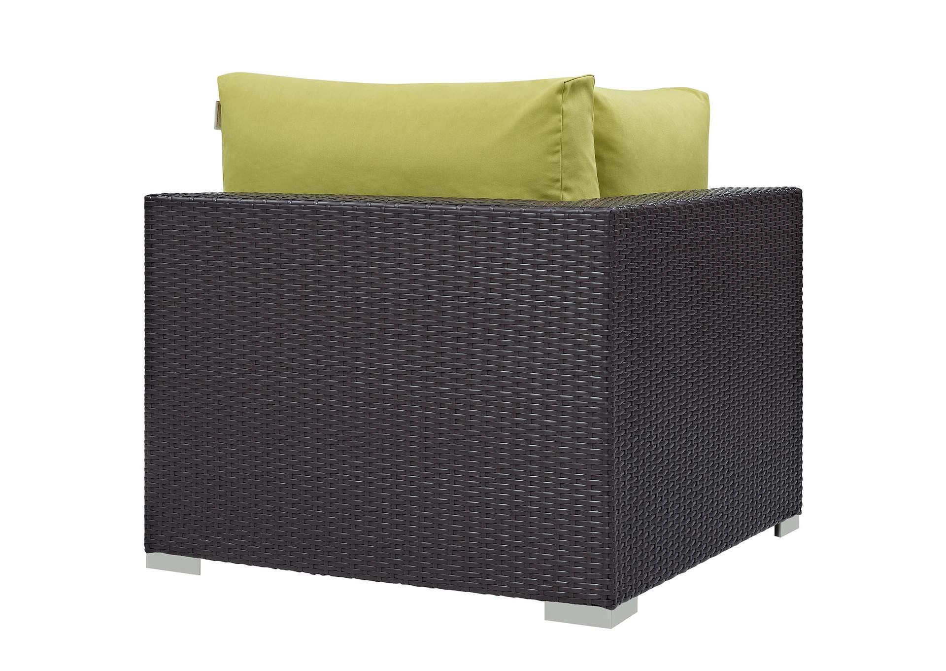 Espresso Peridot Convene Outdoor Patio Corner,Modway