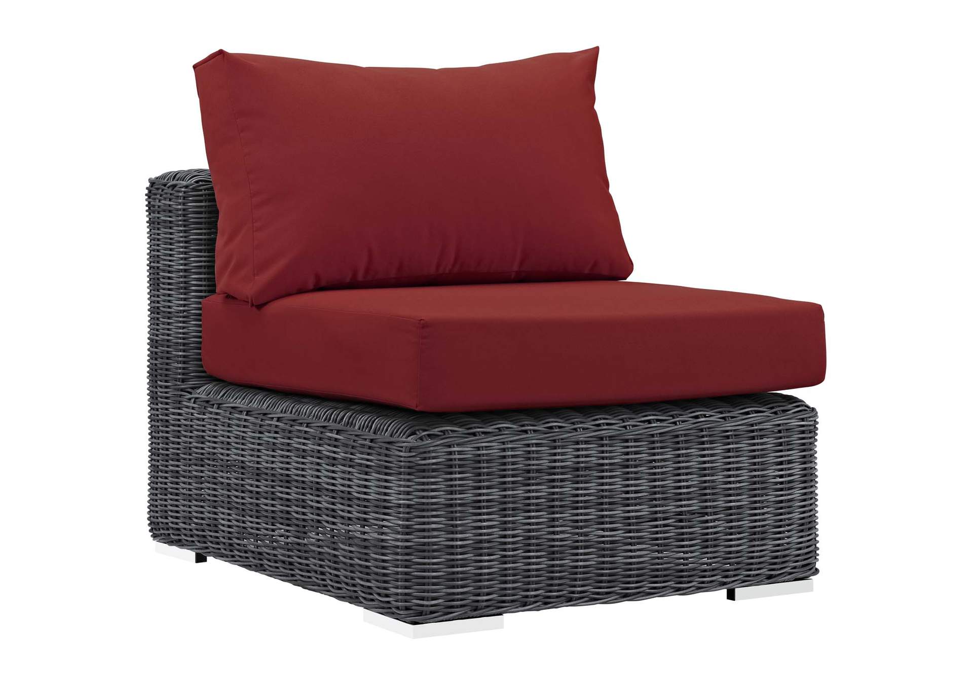 Summon Canvas Red Outdoor Patio Sunbrella,Modway