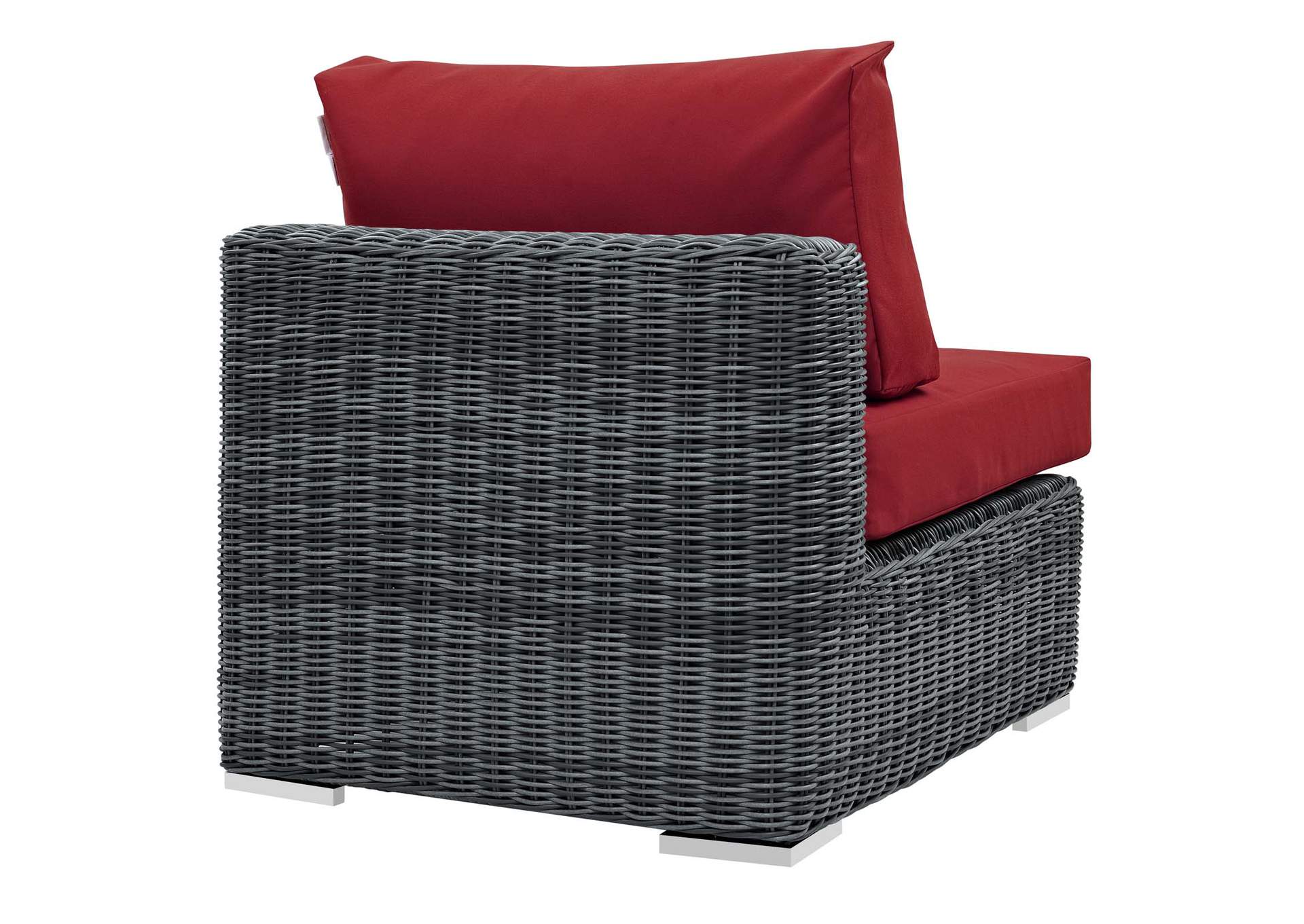 Summon Canvas Red Outdoor Patio Sunbrella,Modway