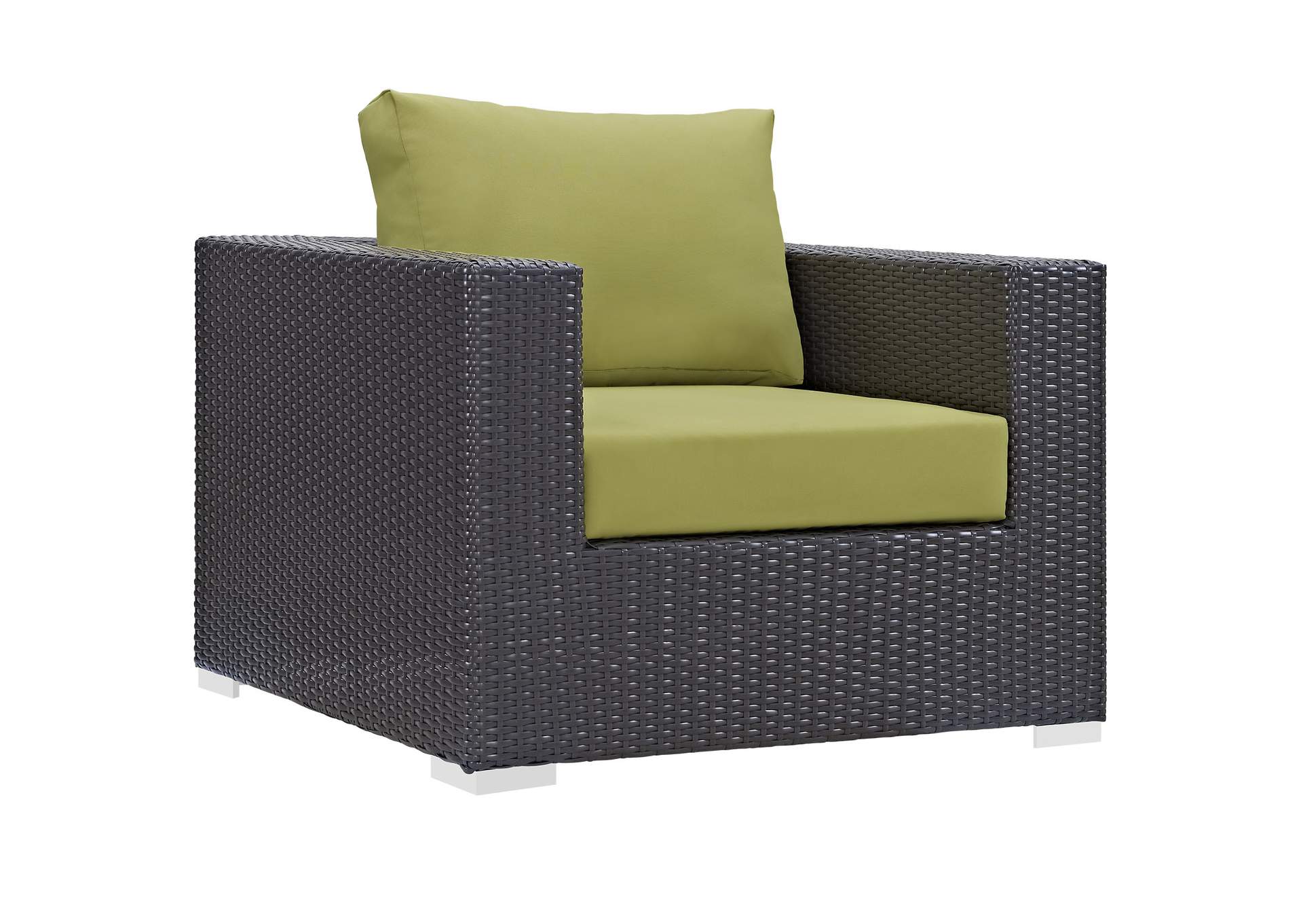 Espresso Peridot Convene Outdoor Patio Armchair,Modway