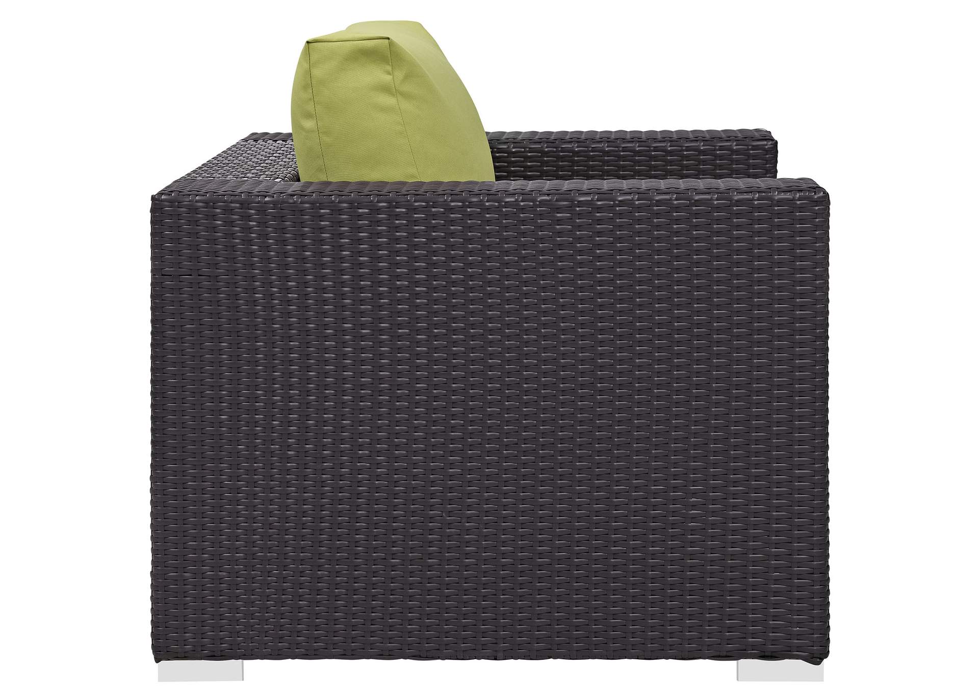 Espresso Peridot Convene Outdoor Patio Armchair,Modway