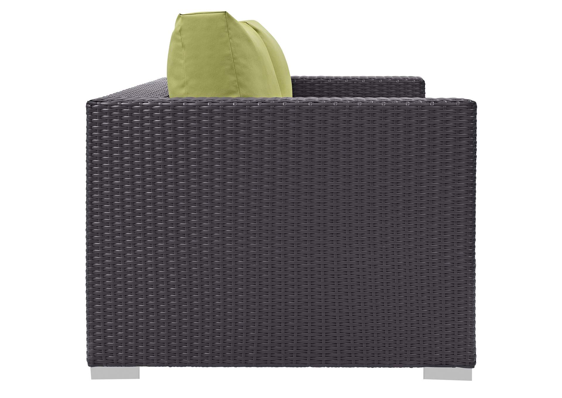 Espresso Peridot Convene Outdoor Patio Loveseat,Modway