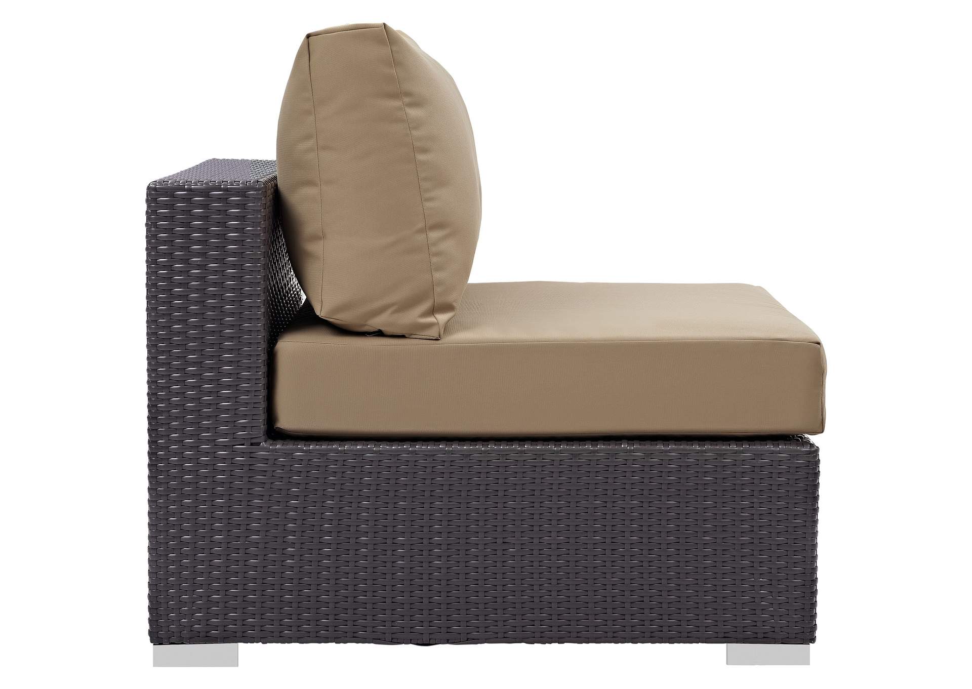 Convene Espresso Mocha Outdoor Patio Armless,Modway