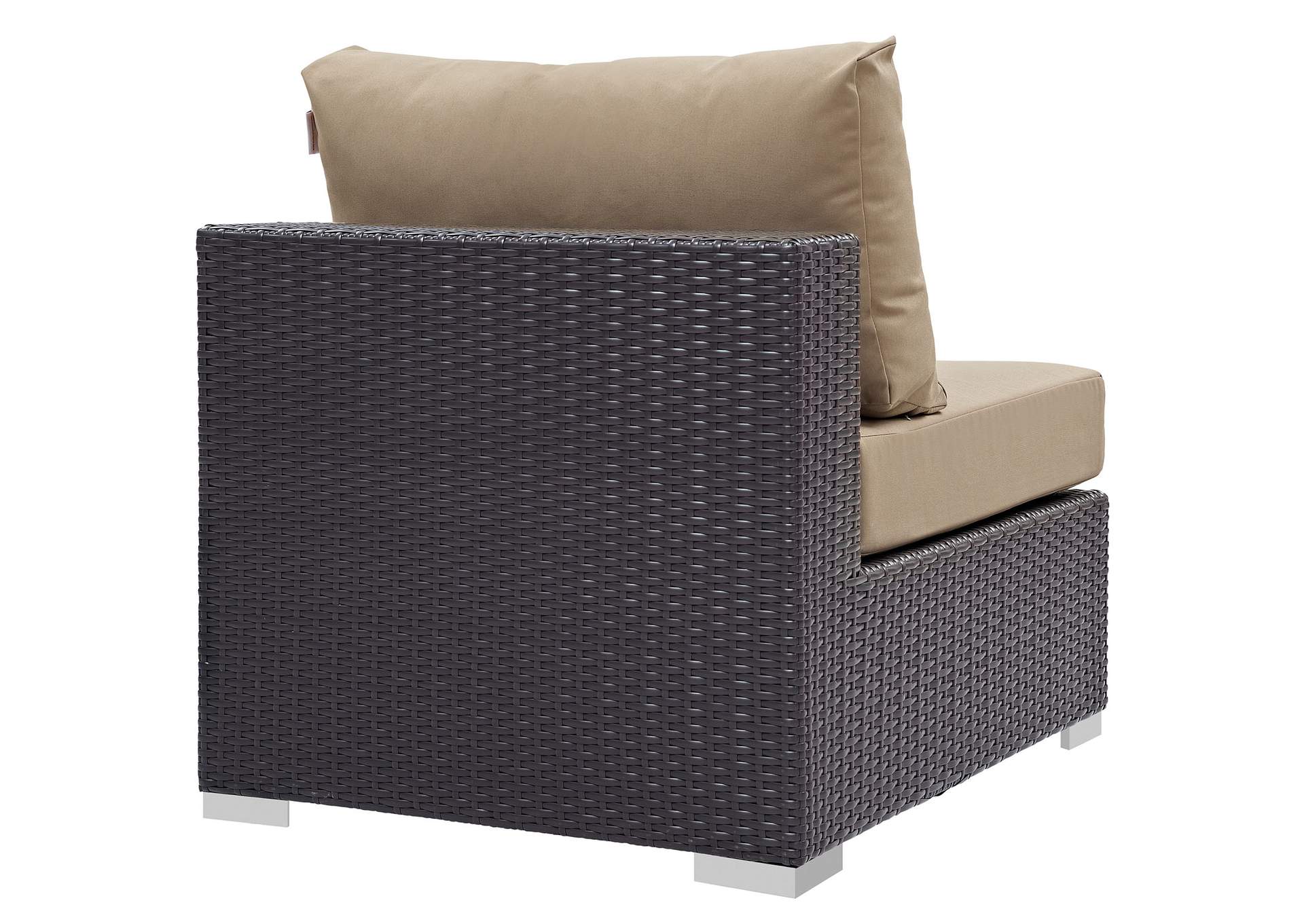 Convene Espresso Mocha Outdoor Patio Armless,Modway