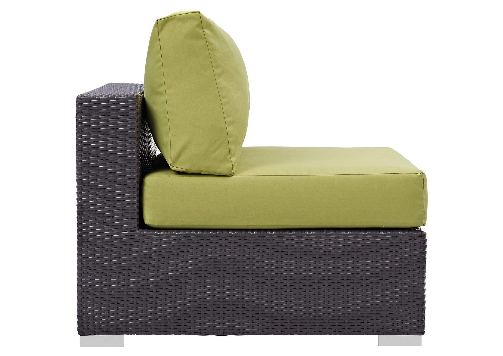 Convene Espresso Peridot Outdoor Patio Armless,Modway