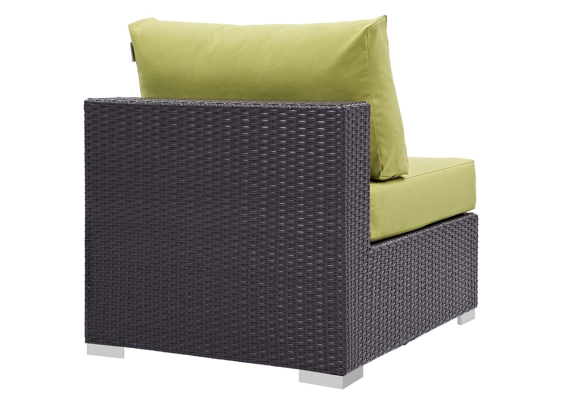 Convene Espresso Peridot Outdoor Patio Armless,Modway