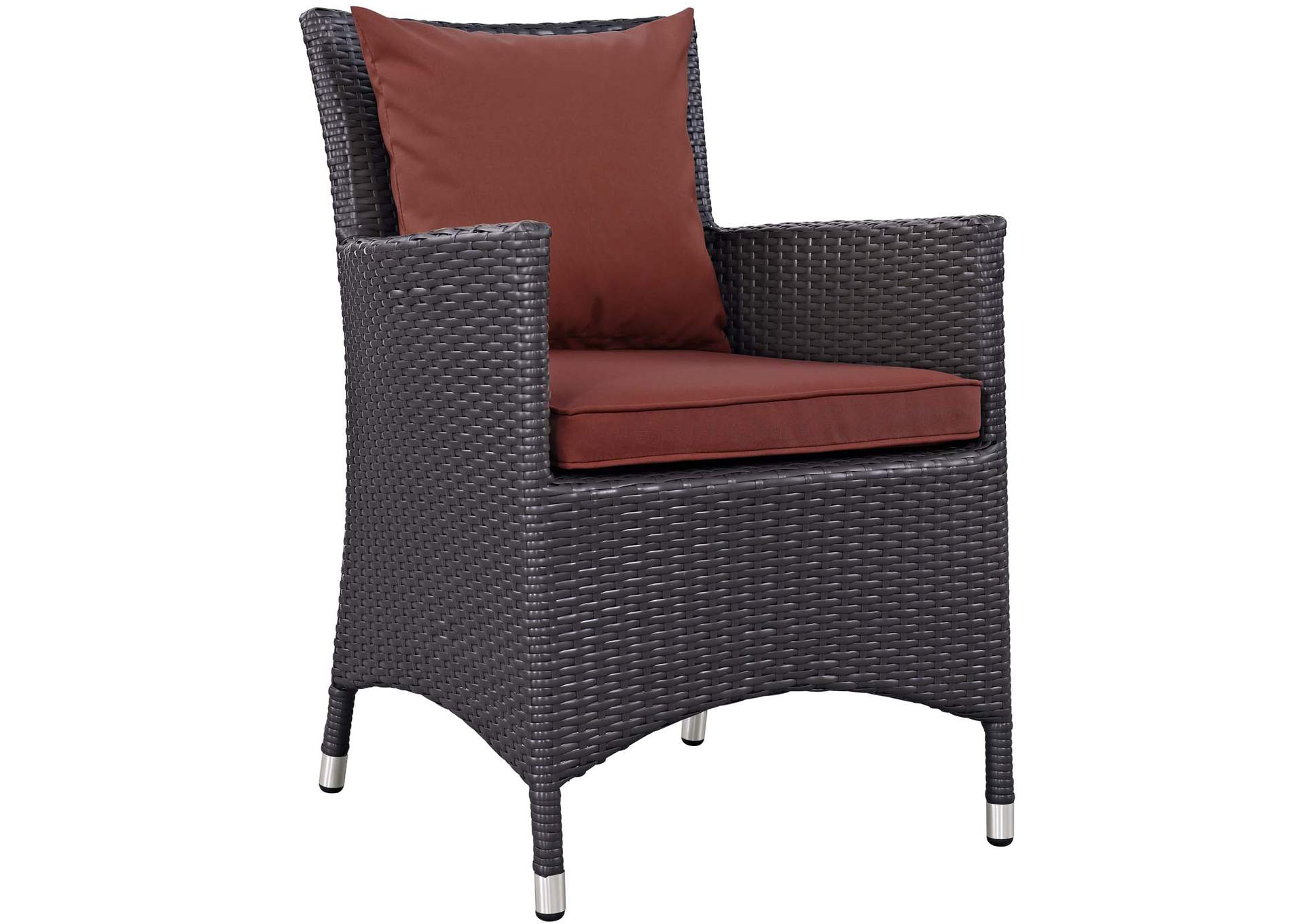 Espresso Curant Convene Dining Outdoor Patio Armchair,Modway