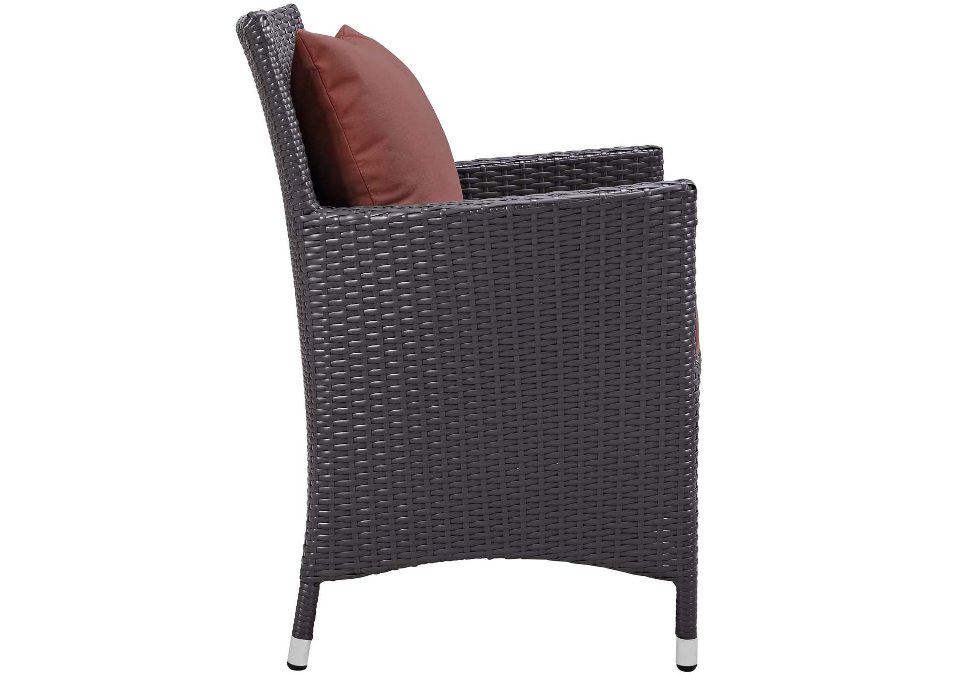 Espresso Curant Convene Dining Outdoor Patio Armchair,Modway