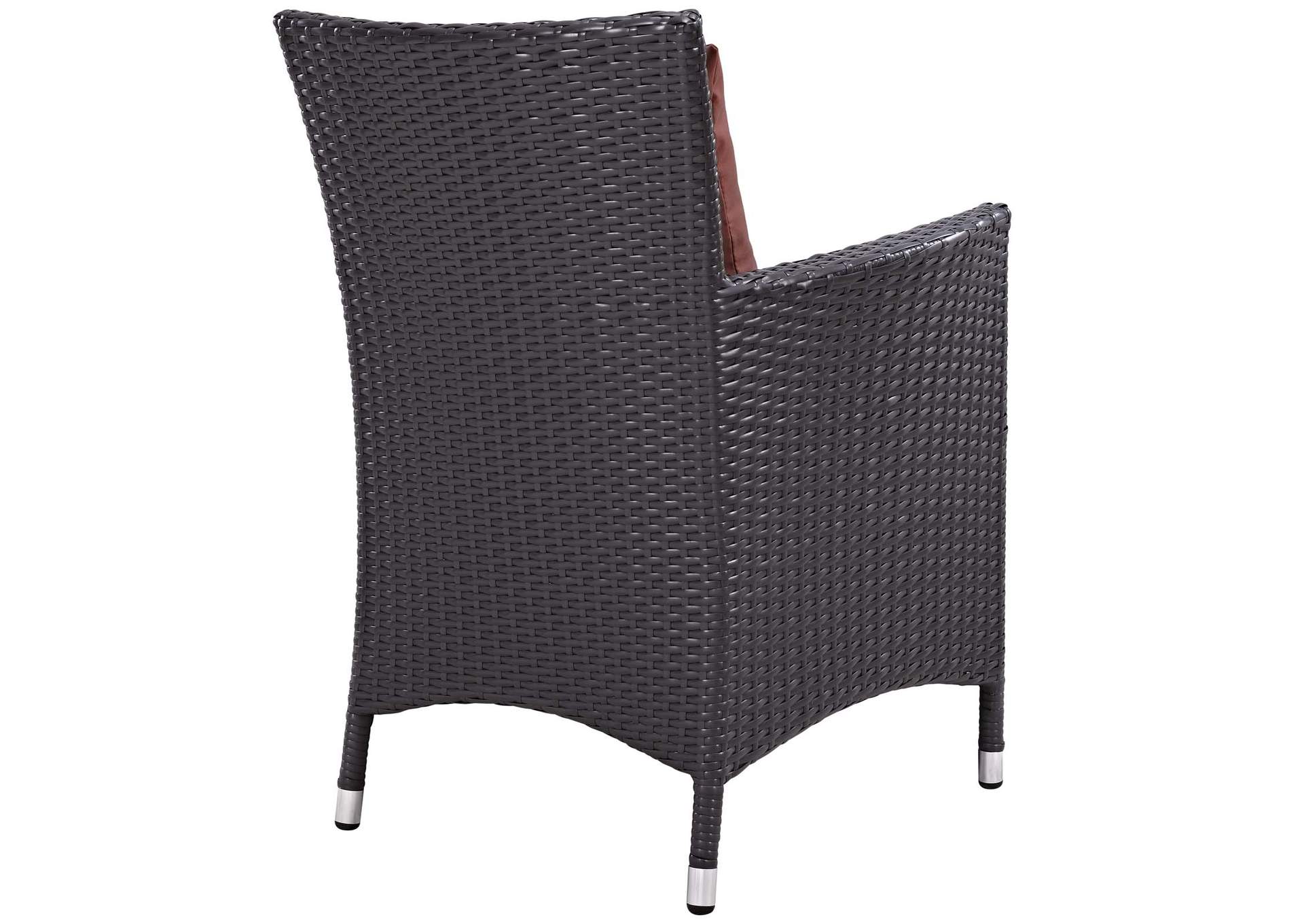 Espresso Curant Convene Dining Outdoor Patio Armchair,Modway