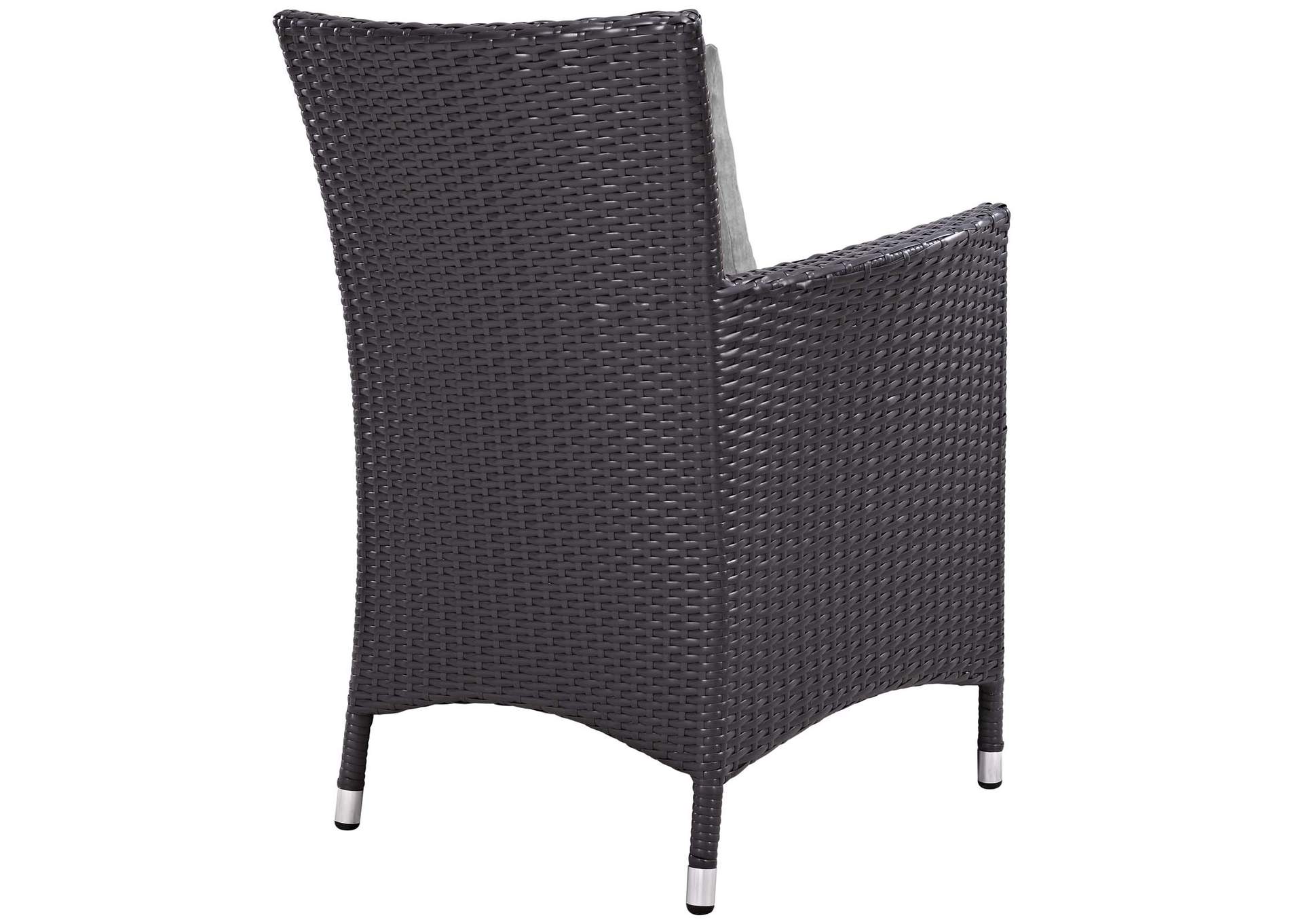 Espresso Gray Convene Dining Outdoor Patio Armchair,Modway