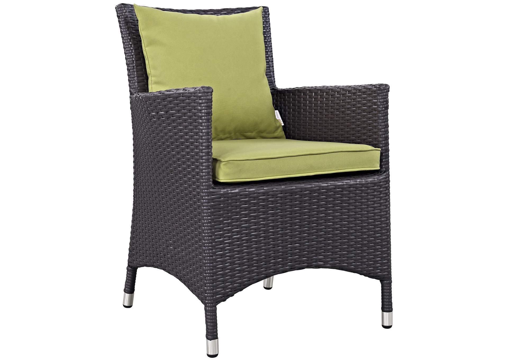 Espresso Peridot Convene Dining Outdoor Patio Armchair,Modway